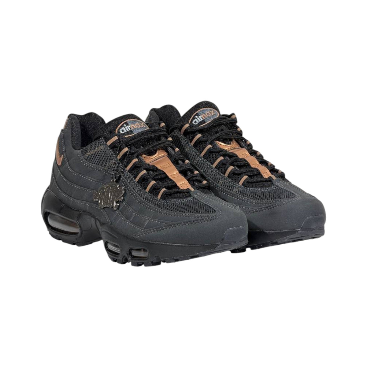 Nike Air Max 95 Black Rose Gold Luxury Streetwear Sneakers – Premium Cushioned Lifestyle Running Shoes - MASTERPIECE