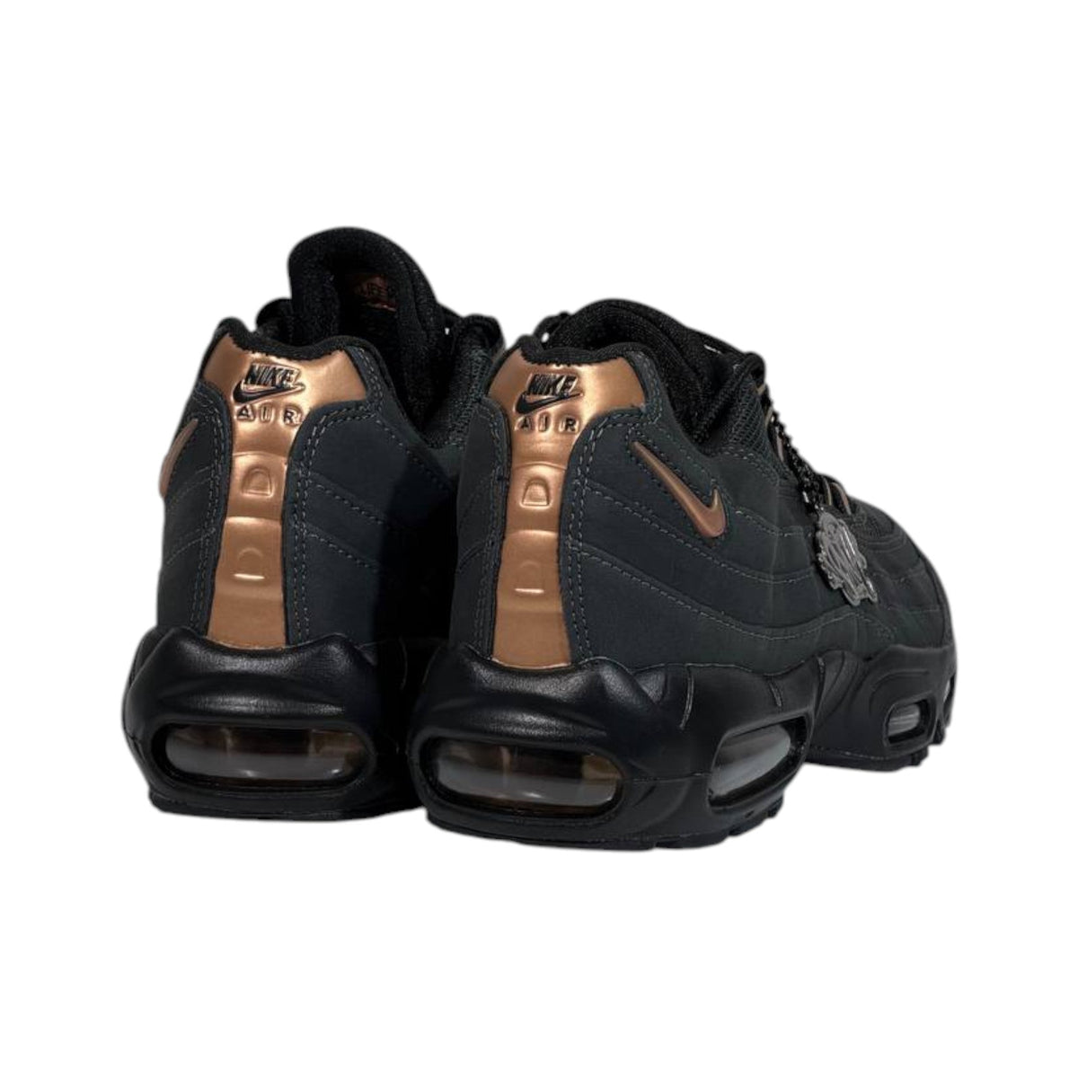 Nike Air Max 95 Black Rose Gold Luxury Streetwear Sneakers – Premium Cushioned Lifestyle Running Shoes - MASTERPIECE
