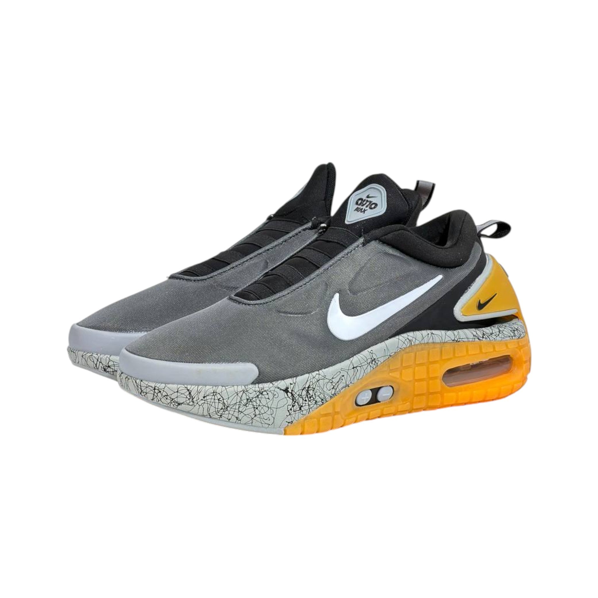 🩶🟡 Nike Air Max Slip-On Sneakers – Grey Volt Edition 👟⚡ - MASTERPIECE