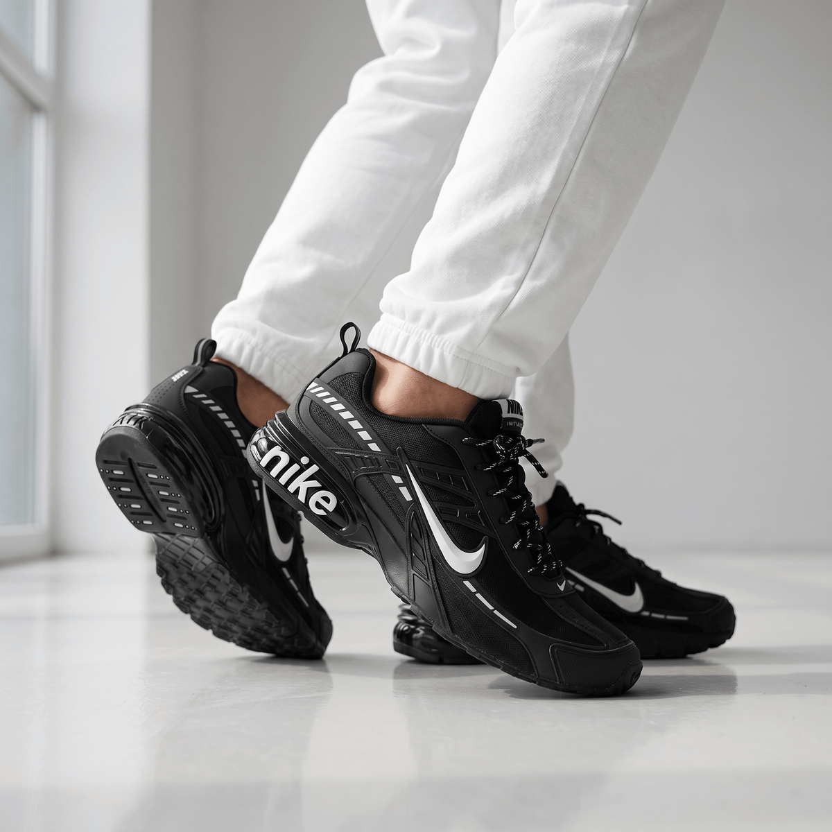 ⚡🖤 Nike Air Shox Black Silver Sneakers – Retro Streetwear Performance Shoes 👟🔥 - MASTERPIECE