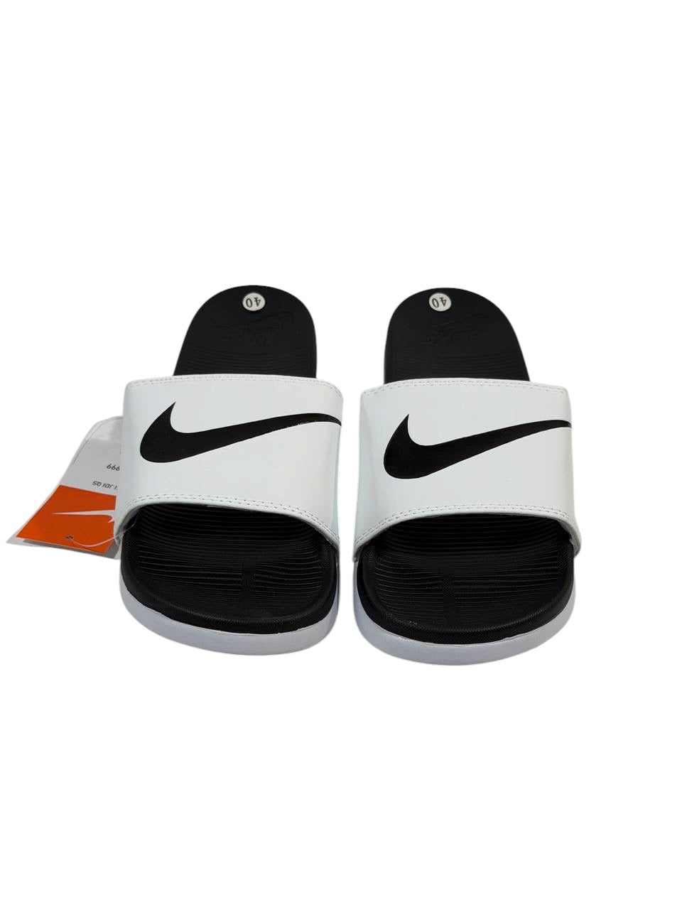 NIKE Classic Slide Sandals – Black & White Edition ⚫⚪ - MASTERPIECE