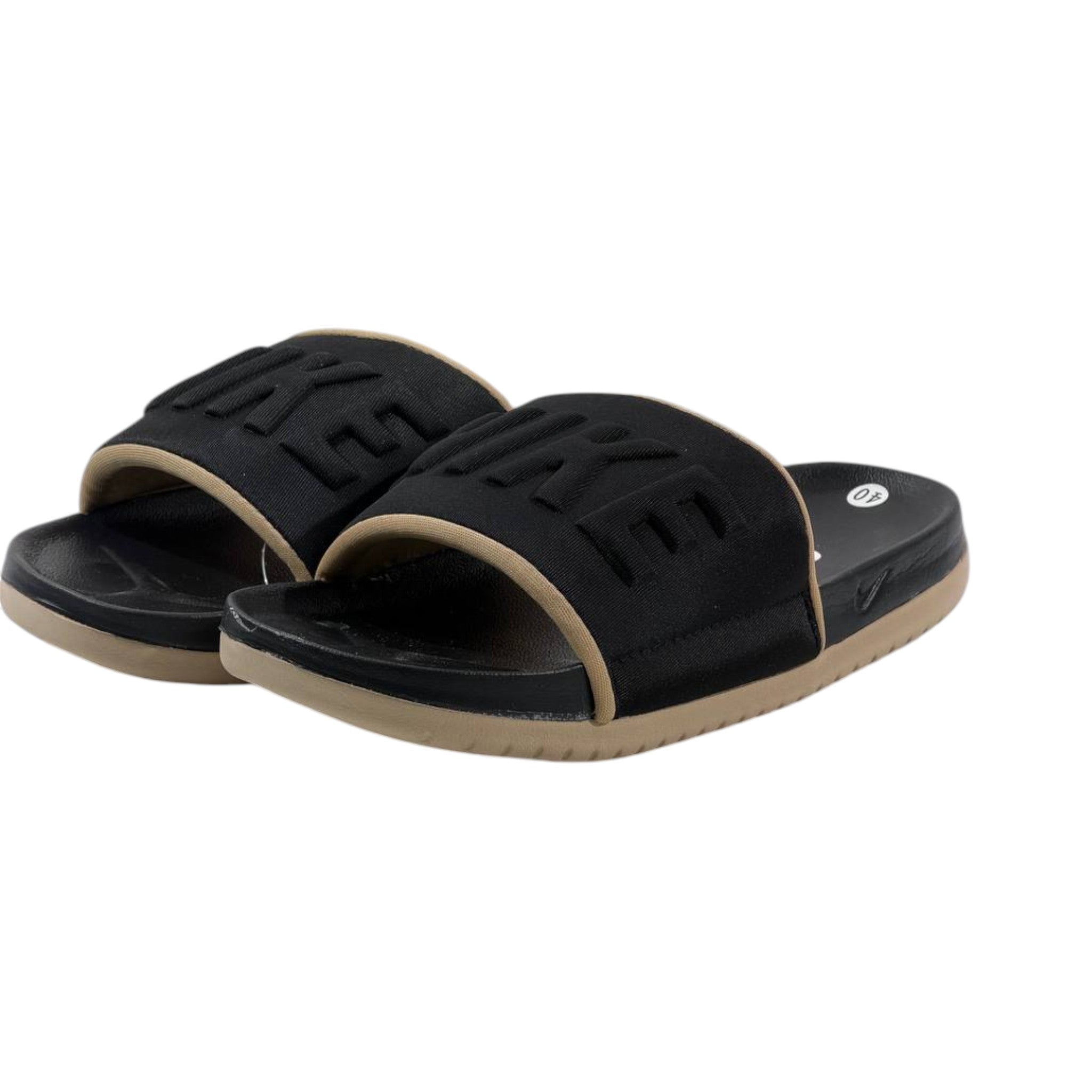 Nike Comfort Slides – Black & Sand Edition 🖤🤎 - MASTERPIECE