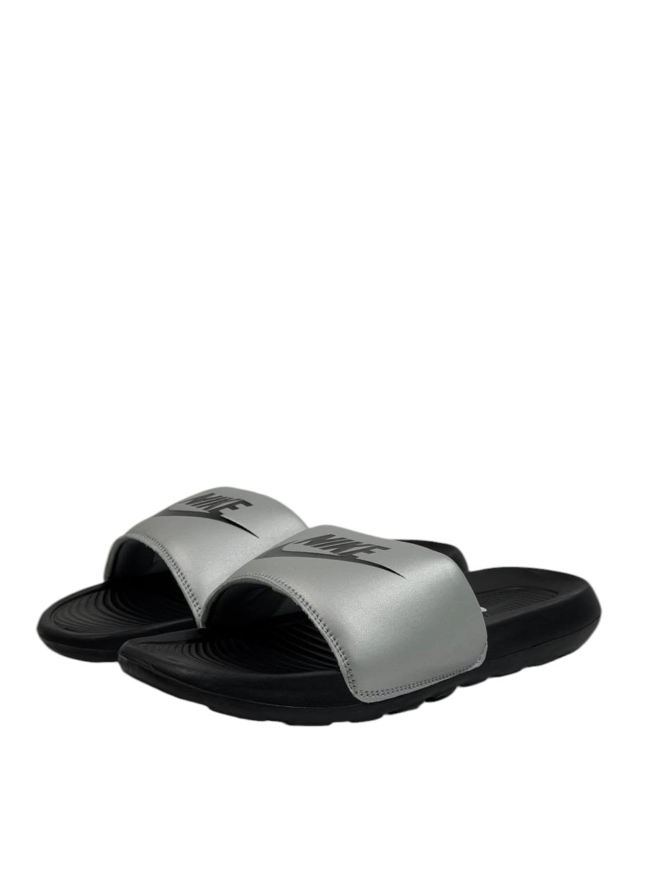 NIKE Comfort Slides – Grey & Black Edition 🖤⚡ - MASTERPIECE