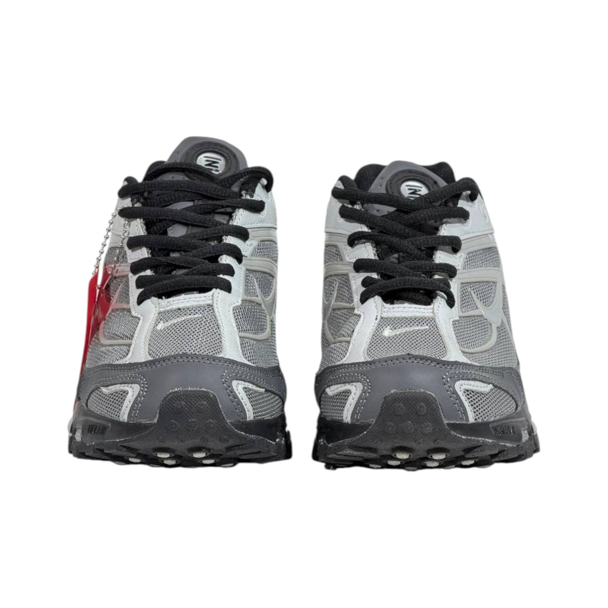 ⚡🩶 Nike Shox R4 Silver Grey Retro Running Sneakers – Y2K Streetwear Cushion Shoes 👟🔥 - MASTERPIECE
