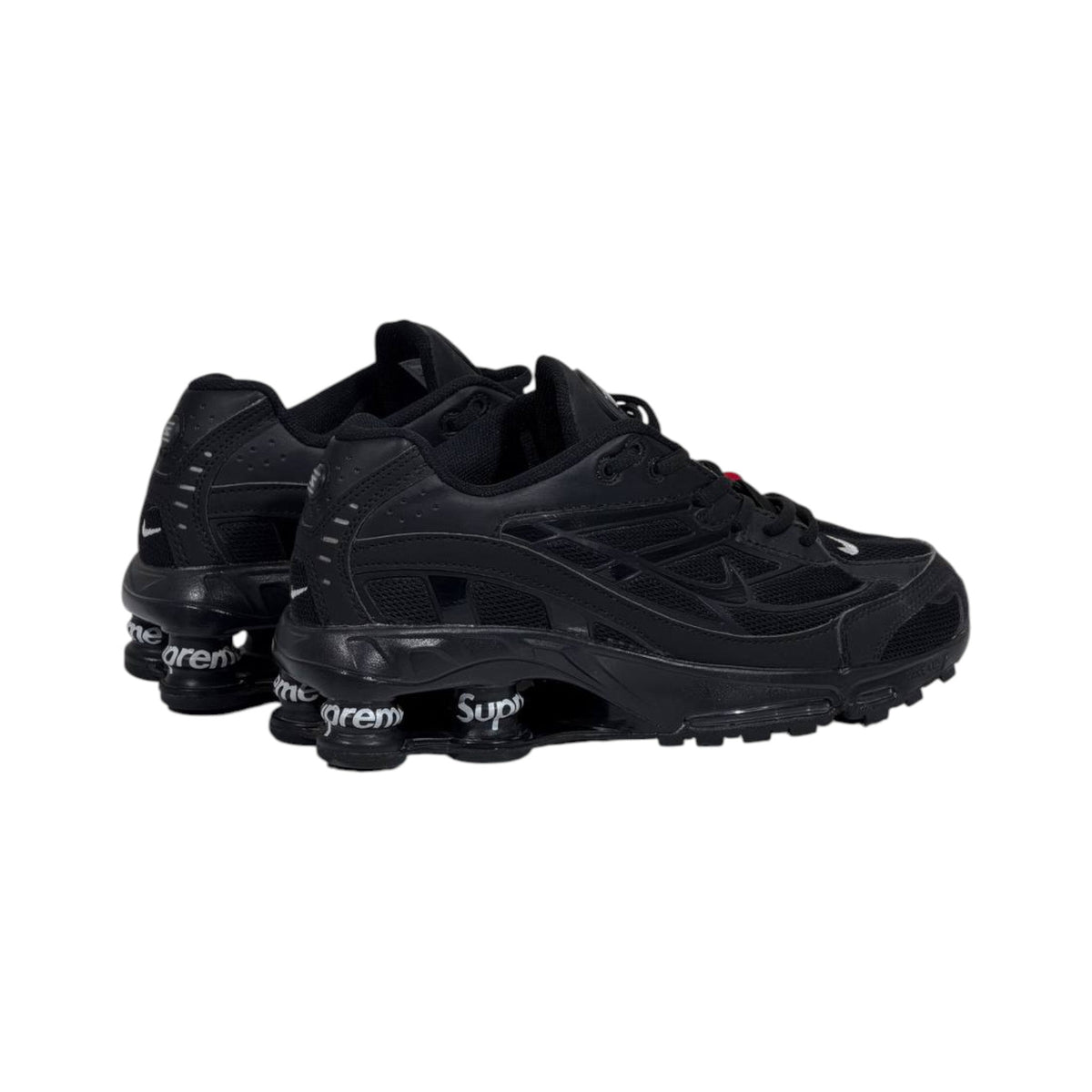 🔥👟 Nike Shox Ride 2 x Supreme Triple Black Limited Edition Sneakers – Premium Streetwear Cushion Running Shoes 🖤⚡ - MASTERPIECE