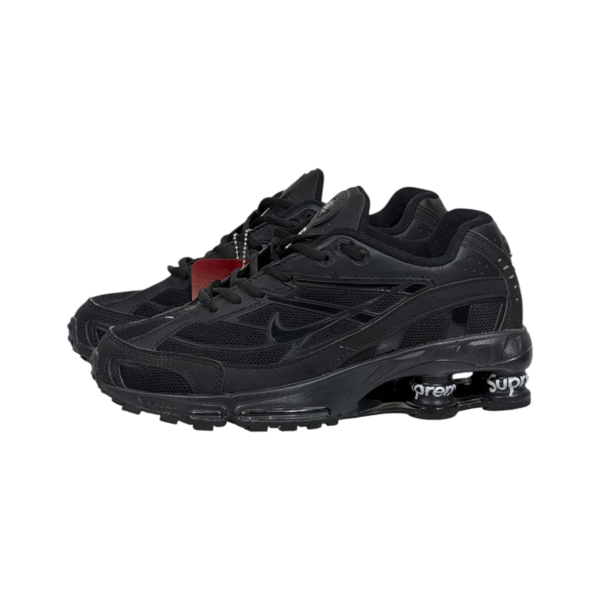 🔥👟 Nike Shox Ride 2 x Supreme Triple Black Limited Edition Sneakers – Premium Streetwear Cushion Running Shoes 🖤⚡ - MASTERPIECE