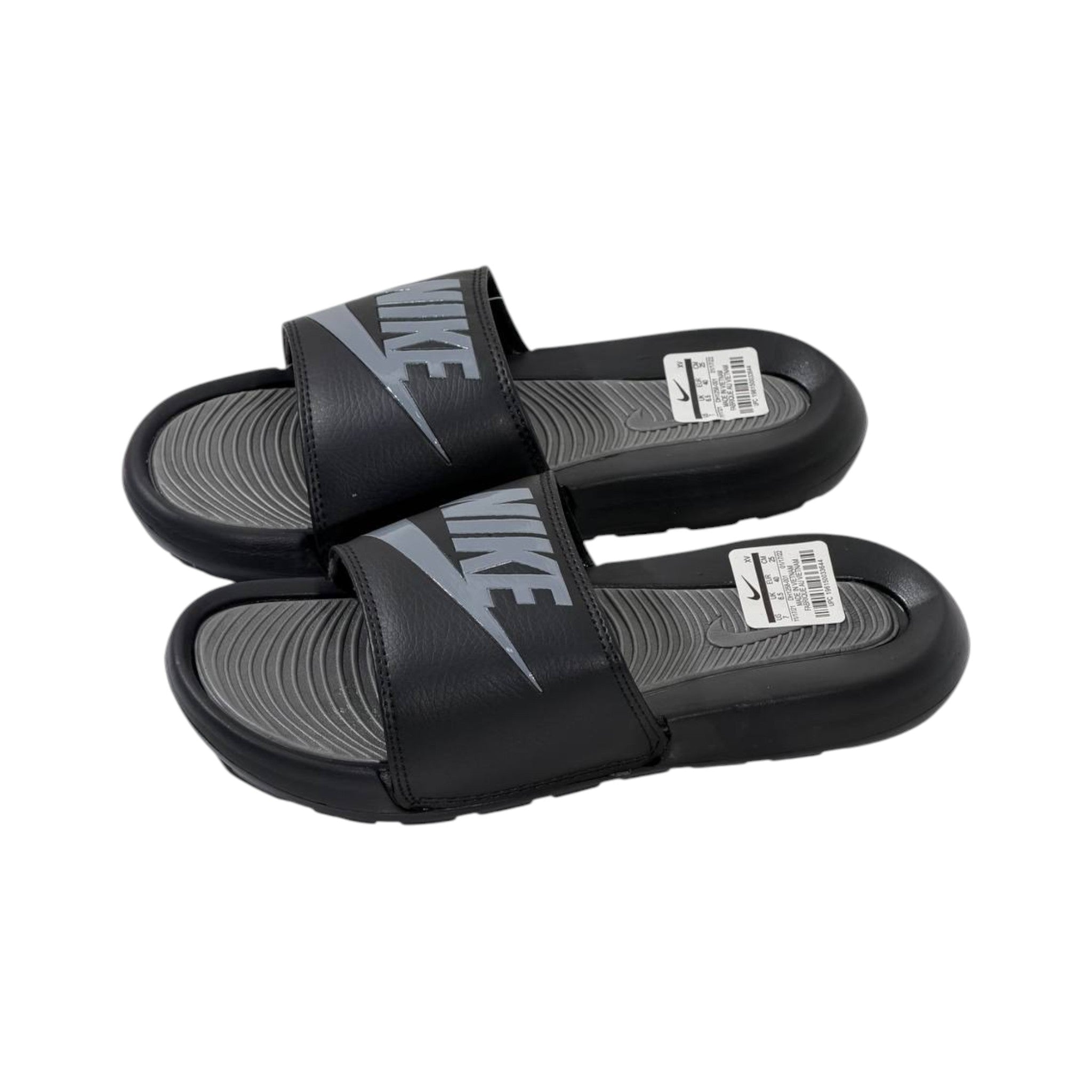 Nike Tech Comfort Slides – Black & Grey Edition 🖤⚡ - MASTERPIECE