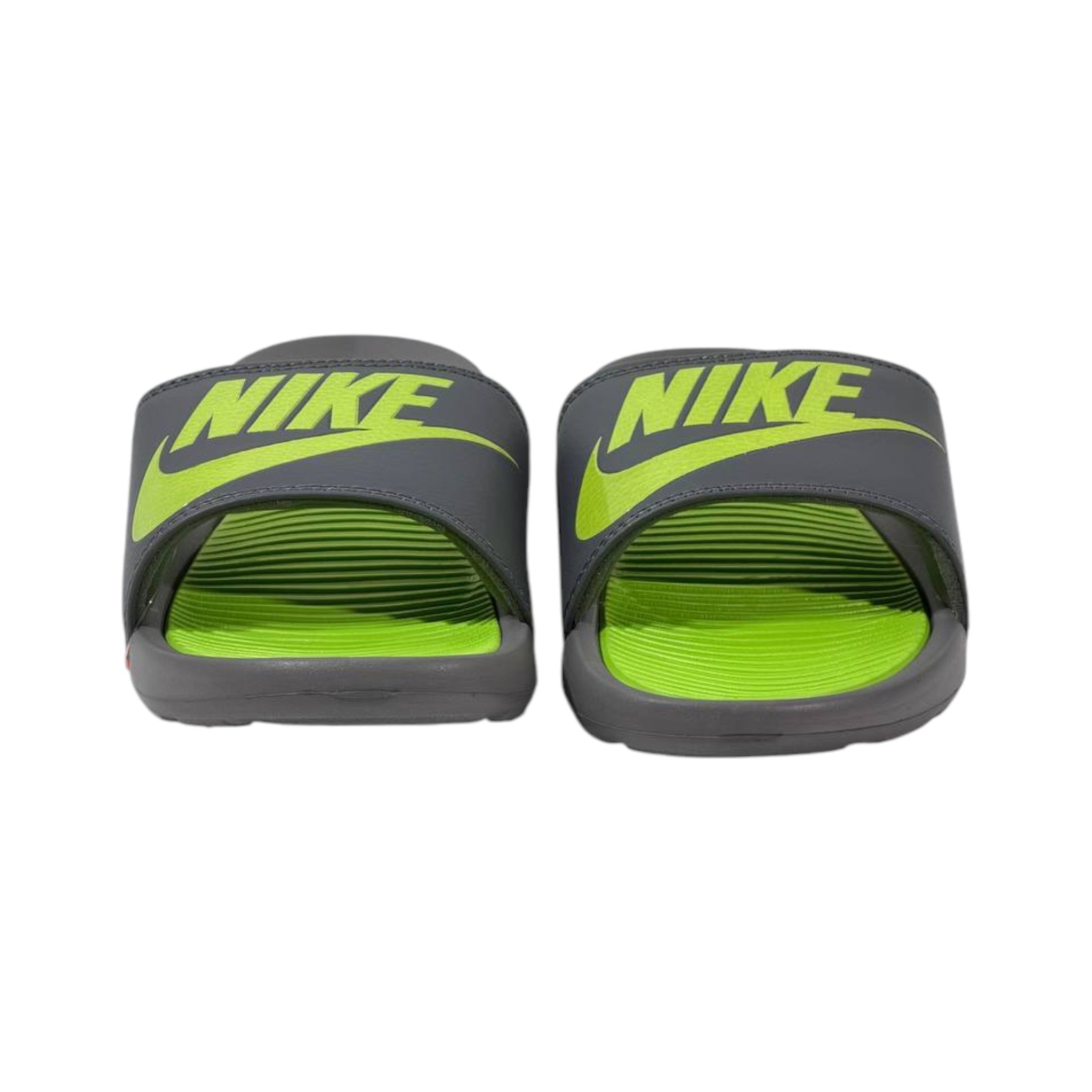 Nike Tech Volt Slides – Grey & Neon Green Edition ⚡💚 - MASTERPIECE