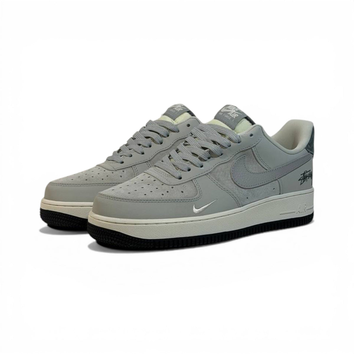 Nike x Stüssy Air Force 1 Low Grey Shadow Edition 👟✨ - MASTERPIECE