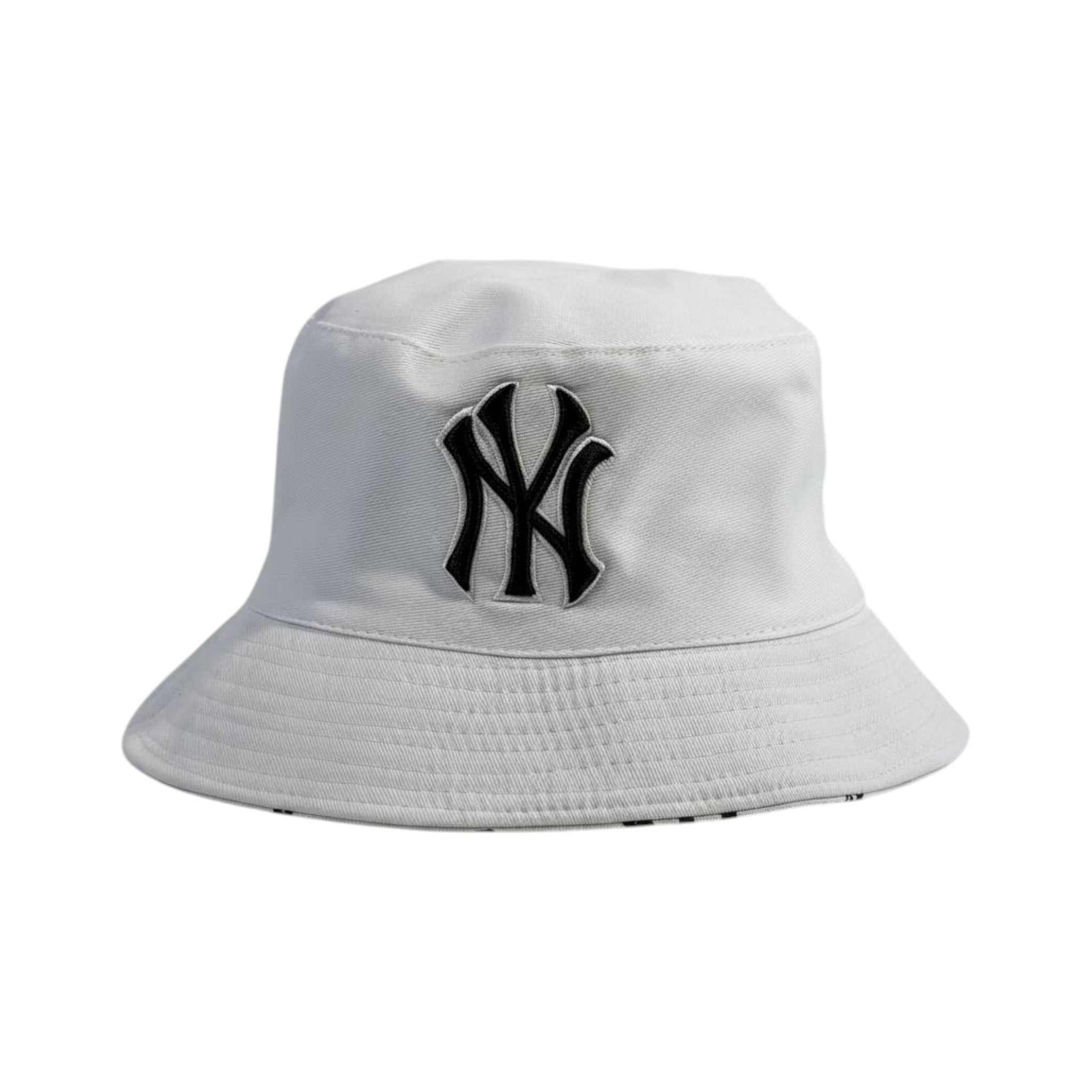 🎩 NY White Bucket Hat | 2 Styles Reversible Streetwear ⚪️🖤 - MASTERPIECE