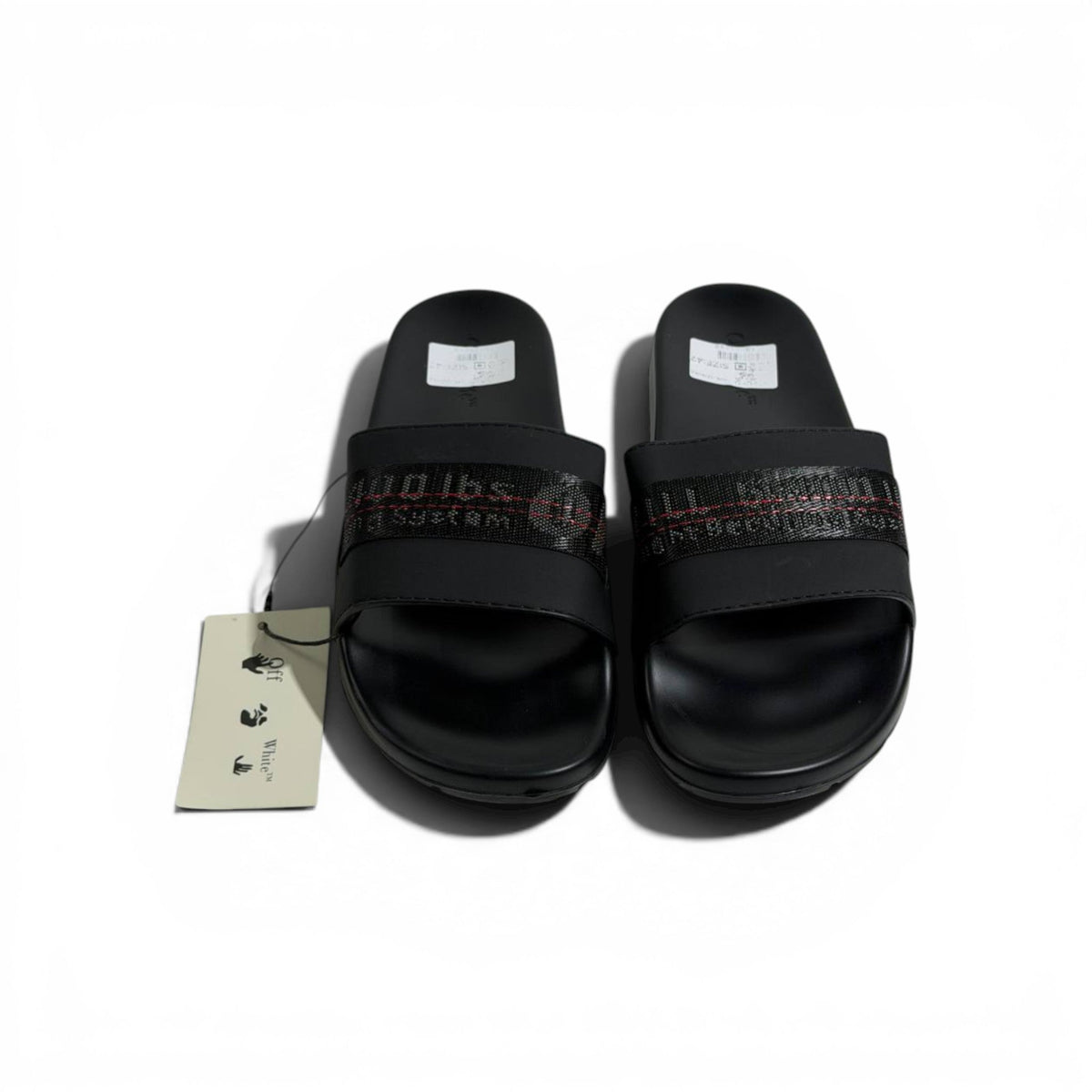 🖤🔥 Off-White Industrial Strap Slides – Black Minimal Streetwear - MASTERPIECE