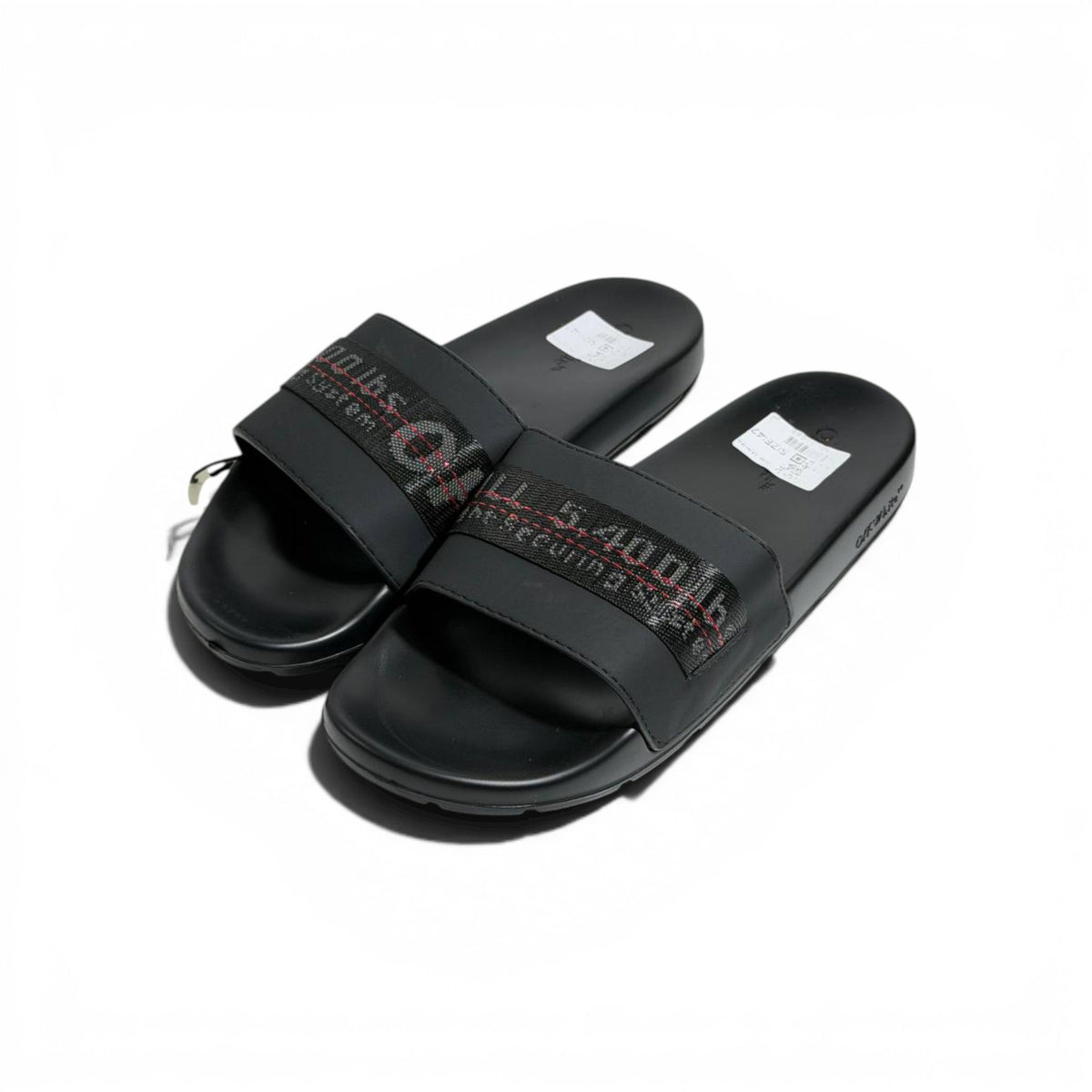 🖤🔥 Off-White Industrial Strap Slides – Black Minimal Streetwear - MASTERPIECE