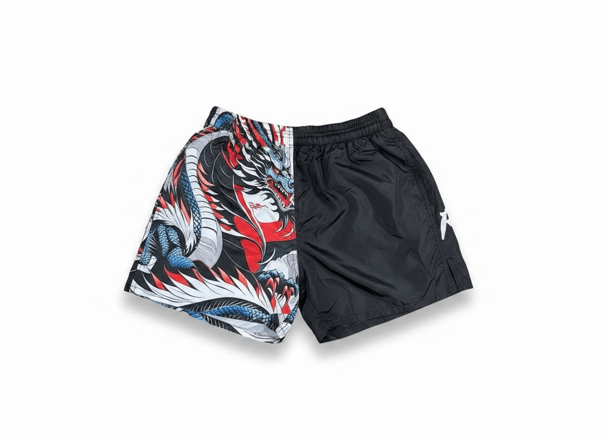 Palm Dragon Graphic Swim Shorts 🐉🔥 - MASTERPIECE
