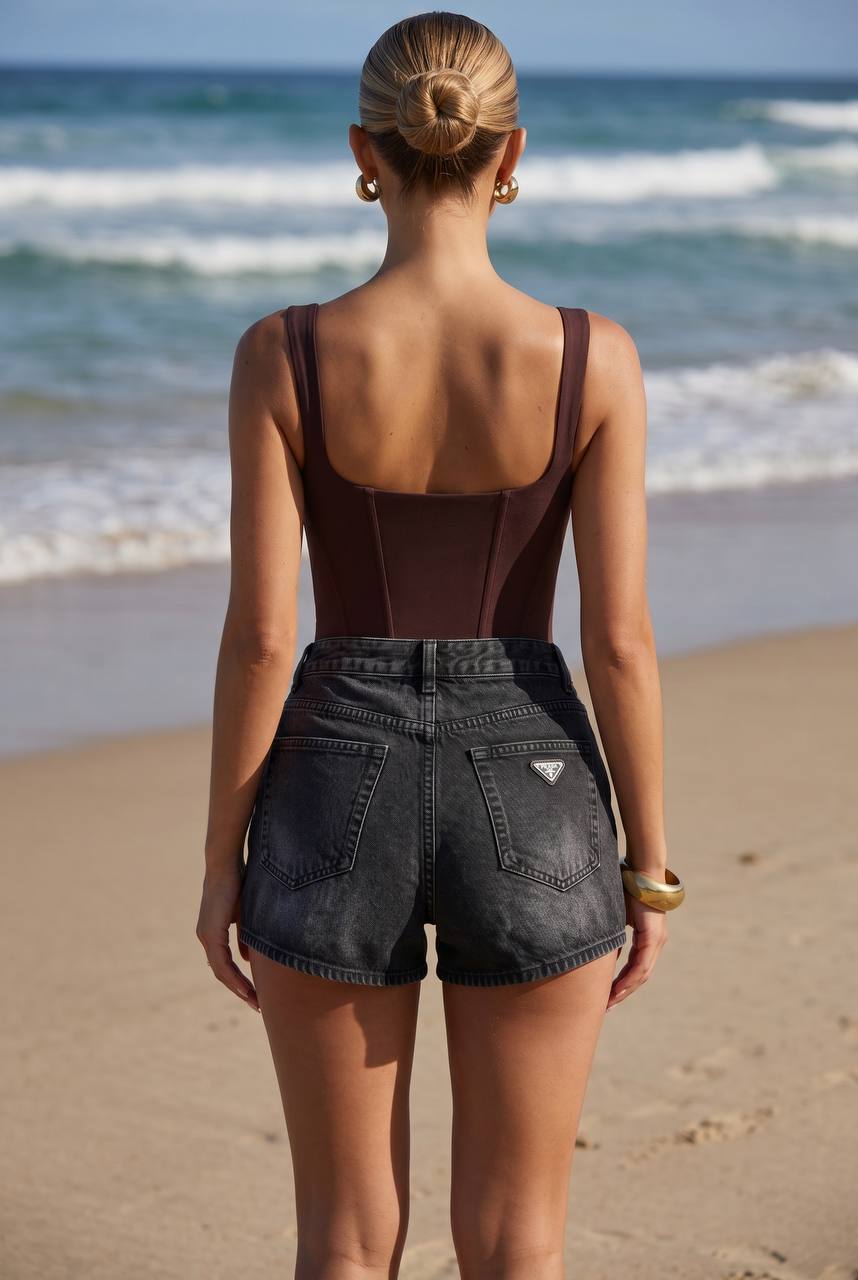 Prada Black Denim Shorts 🖤