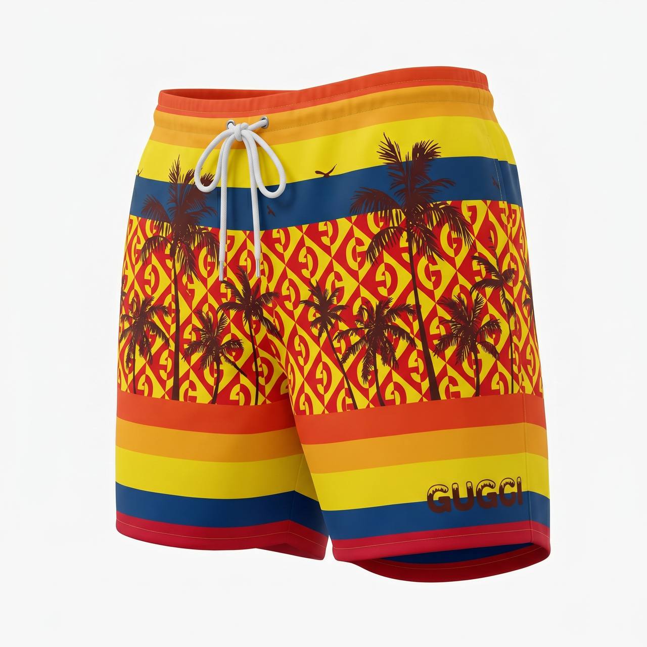 Gucci Tropical Sunset Swim Shorts 🌴🌅🌊