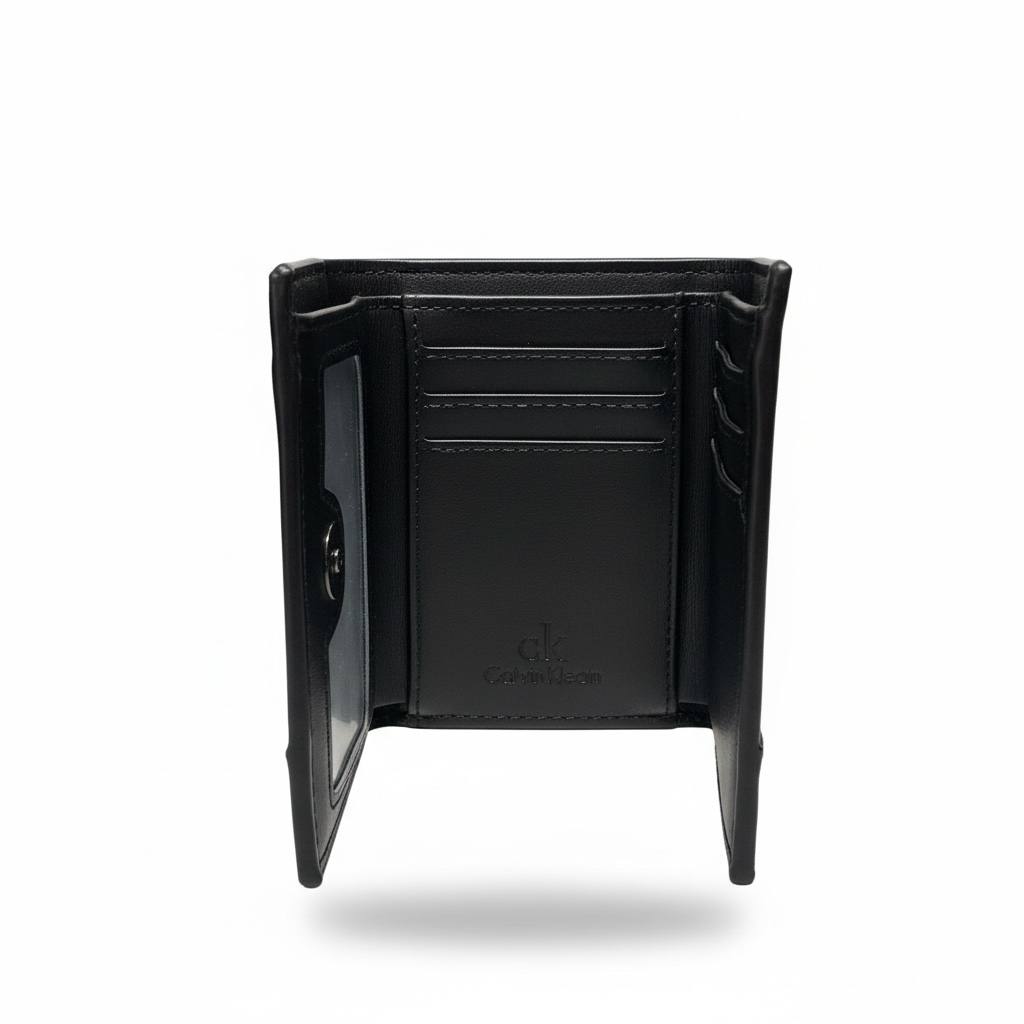 Calvin Klein Black Leather Wallet – Minimalist Classic Design 🖤✨