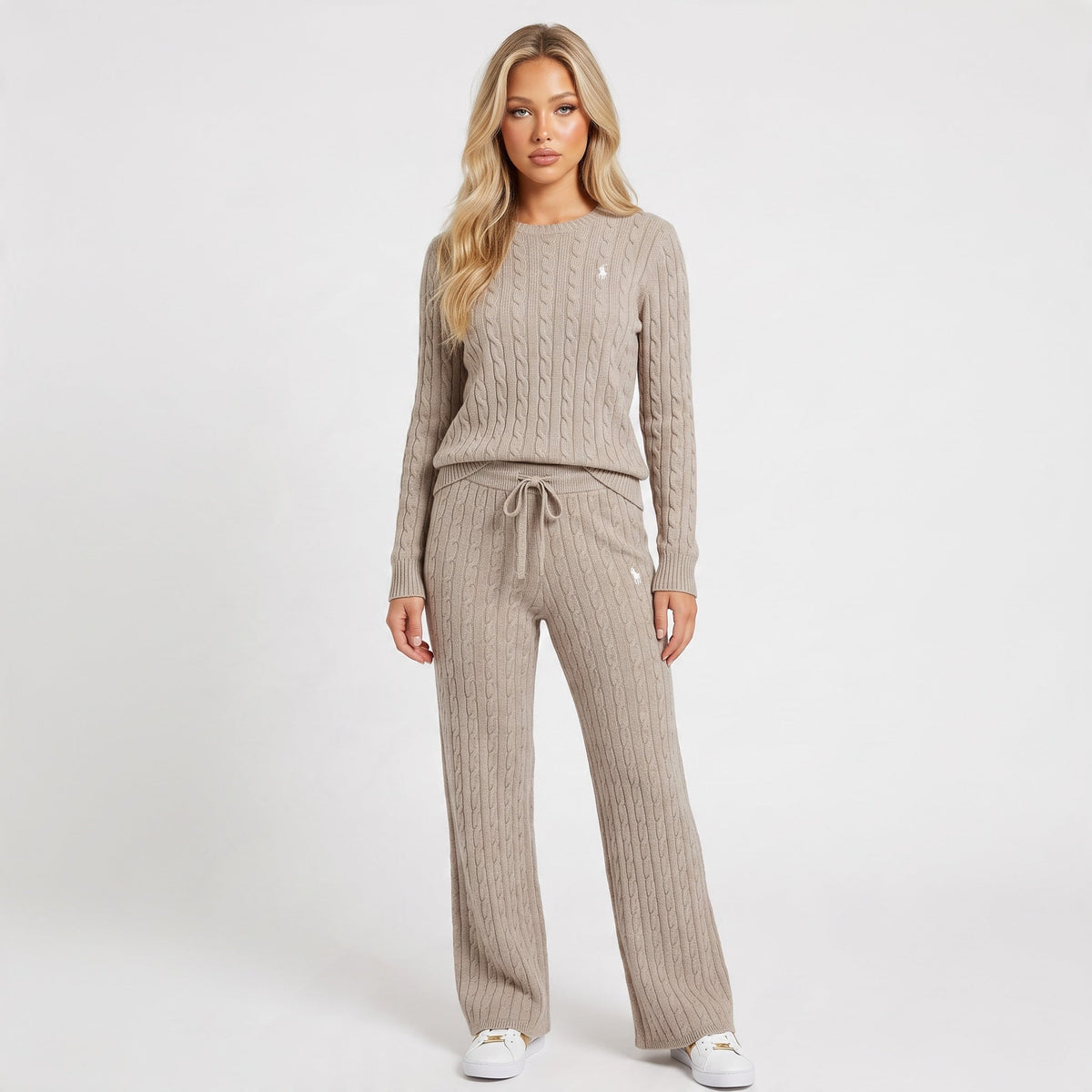 Polo Ralph Lauren Cable-Knit Lounge Set – Taupe - MASTERPIECE