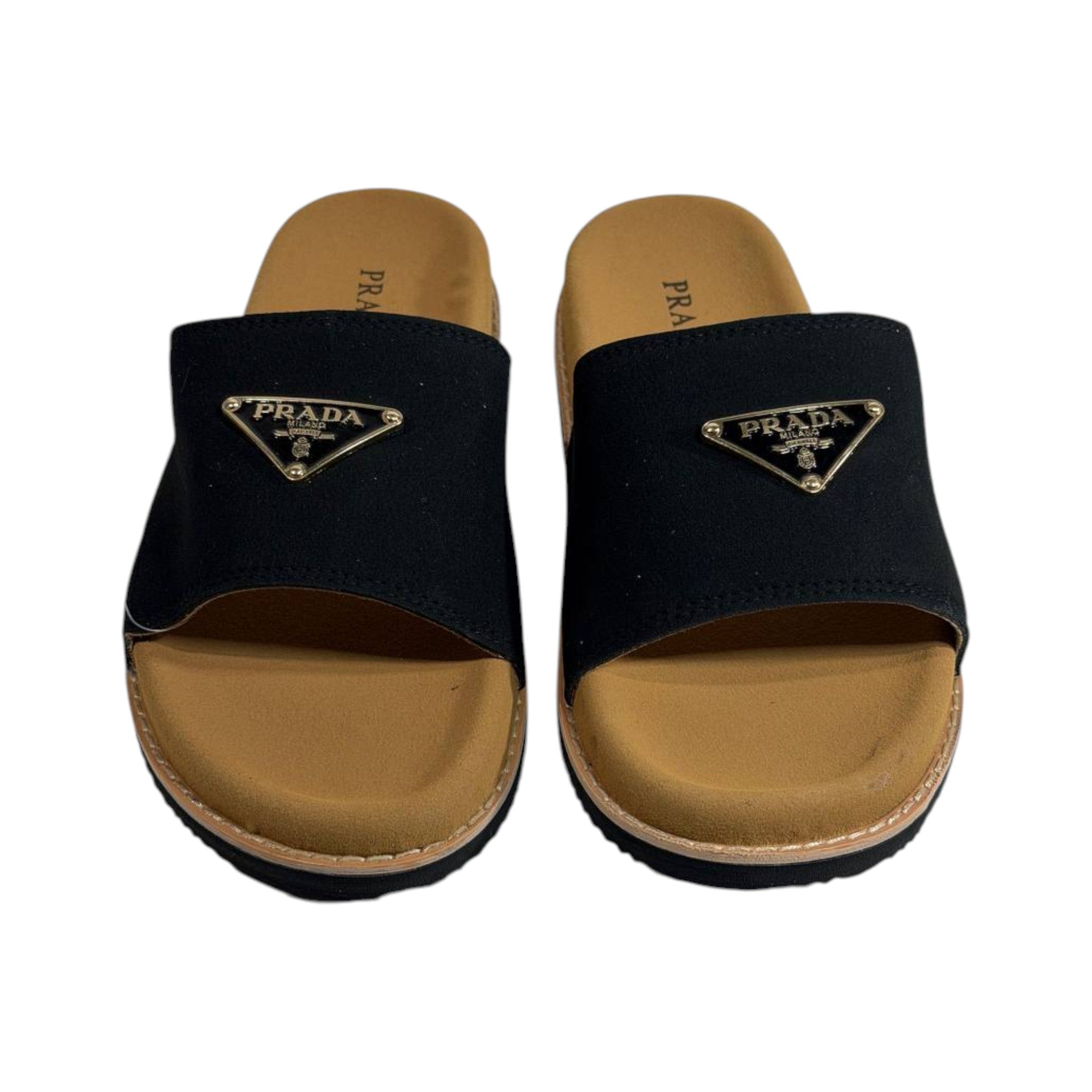 Prada Black Signature Slides – Timeless Comfort Luxury Sandals 🖤✨ - MASTERPIECE