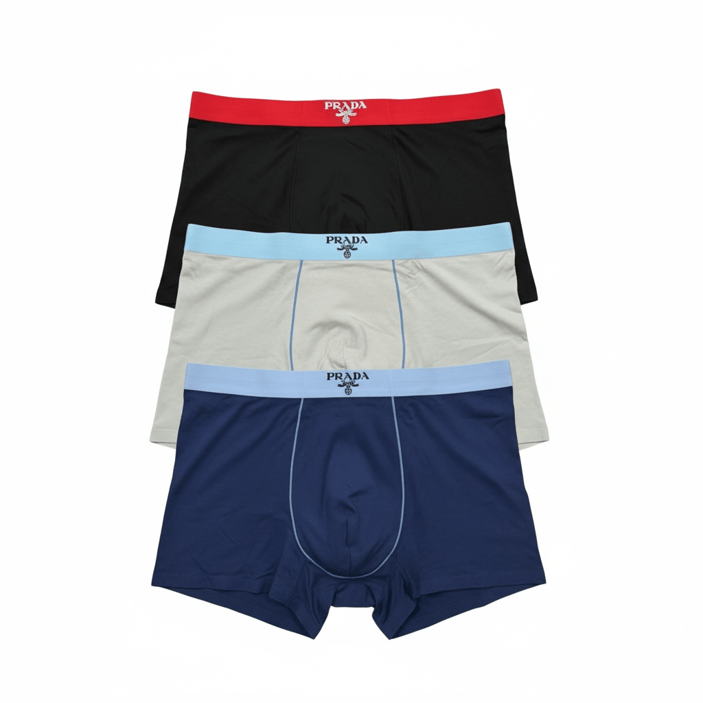 PRADA Boxer Briefs 3-Pack – Sleek Luxury & Second-Skin Comfort 🩲🔥 - MASTERPIECE