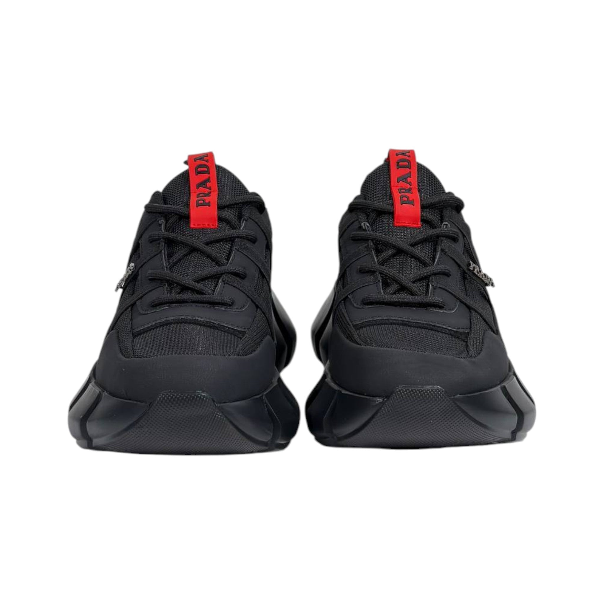 ❤️🖤 Prada Cloudbust Thunder Black Red Luxury Sneakers 👟⚡ - MASTERPIECE