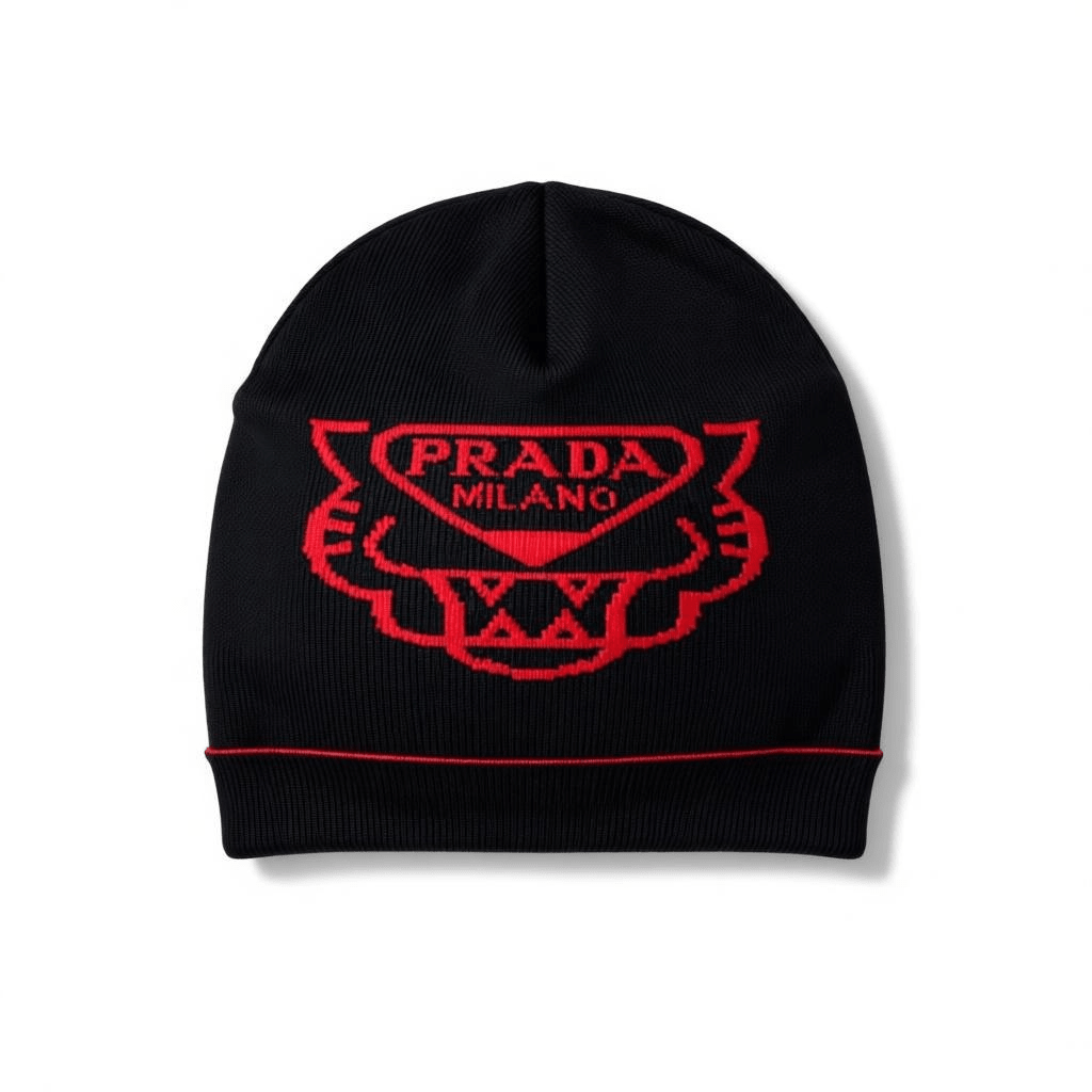 Prada Milano Beanie — Black & Red - MASTERPIECE