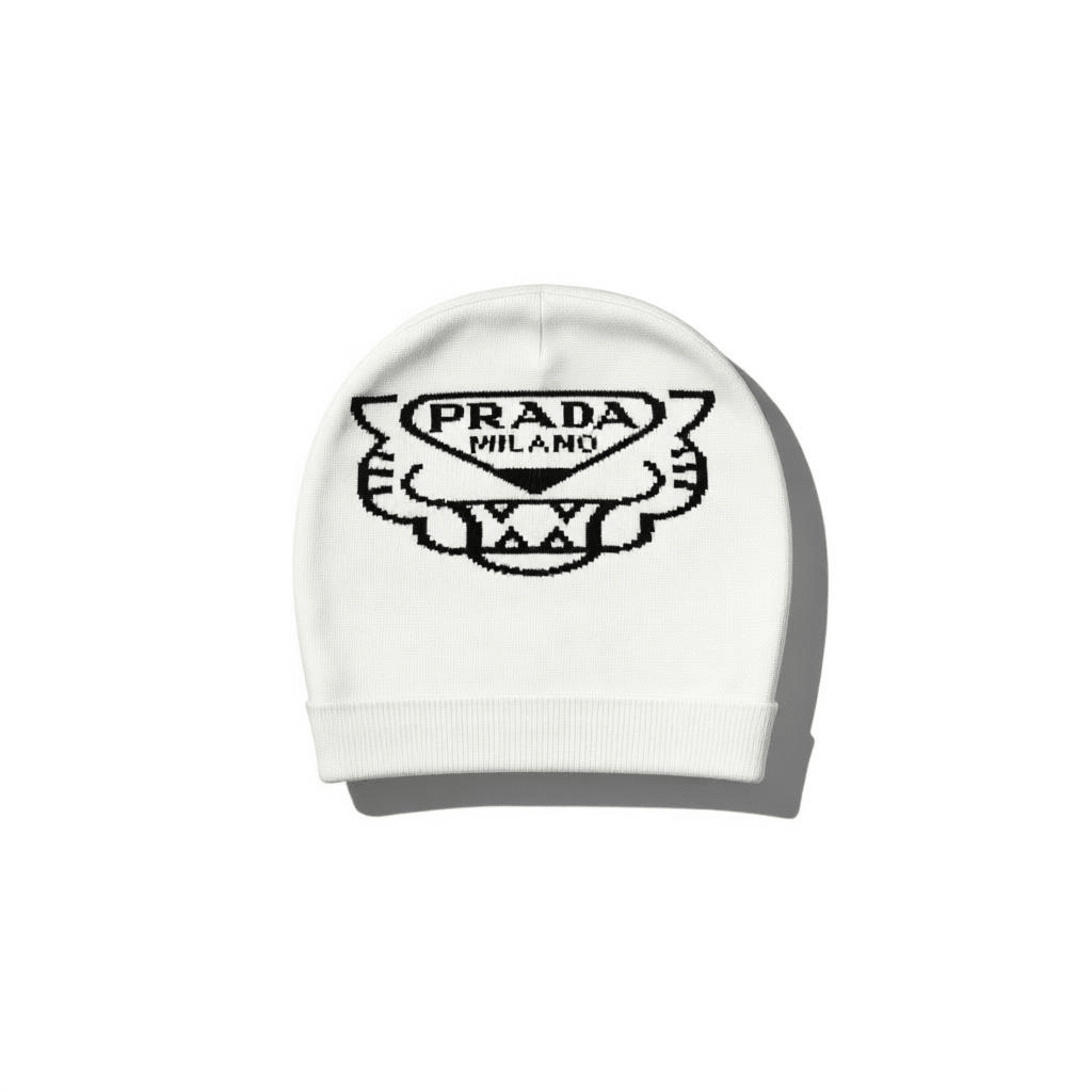 Prada Milano Beanie — White - MASTERPIECE
