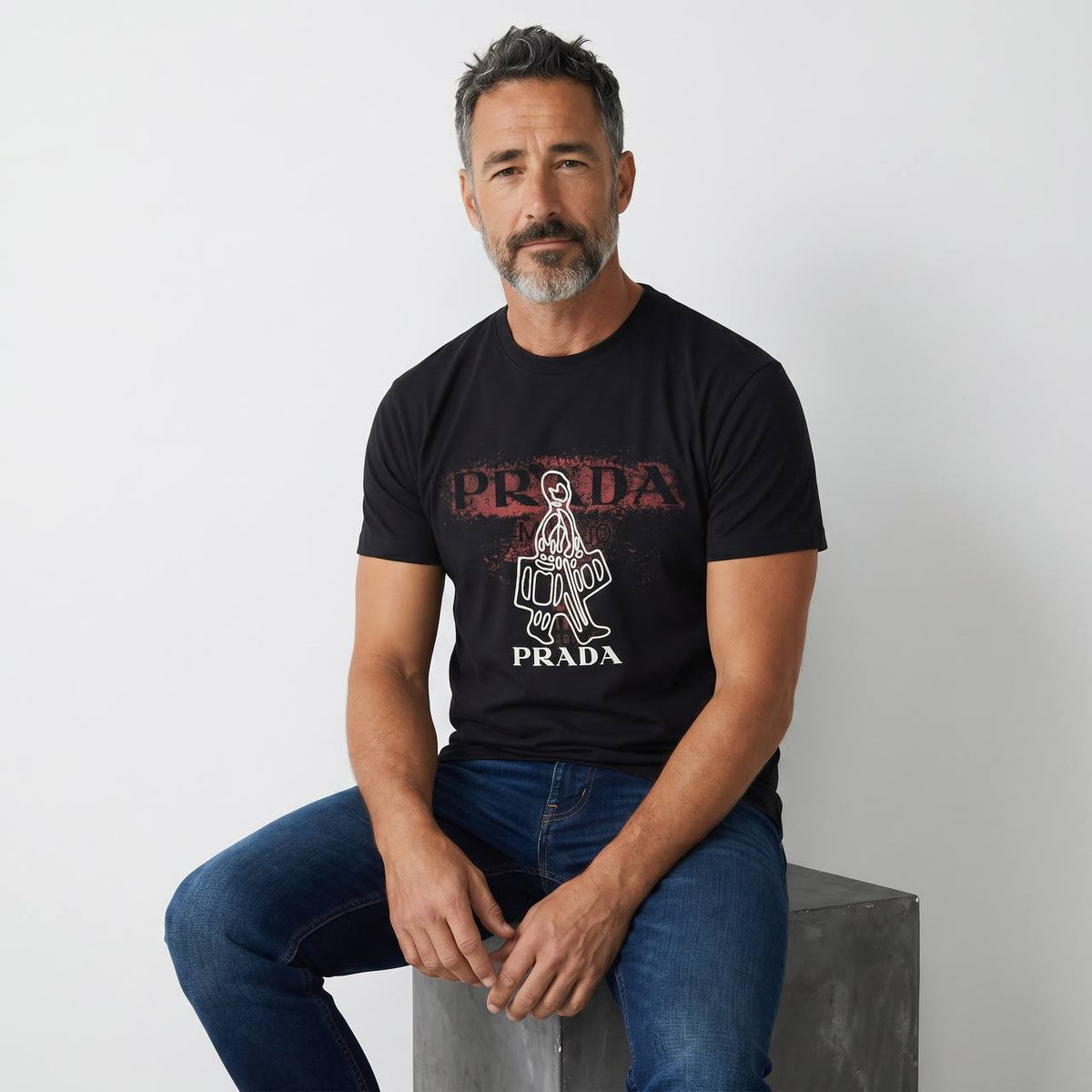 Prada Milano Graphic Statement Tee 🖤🔥 - MASTERPIECE