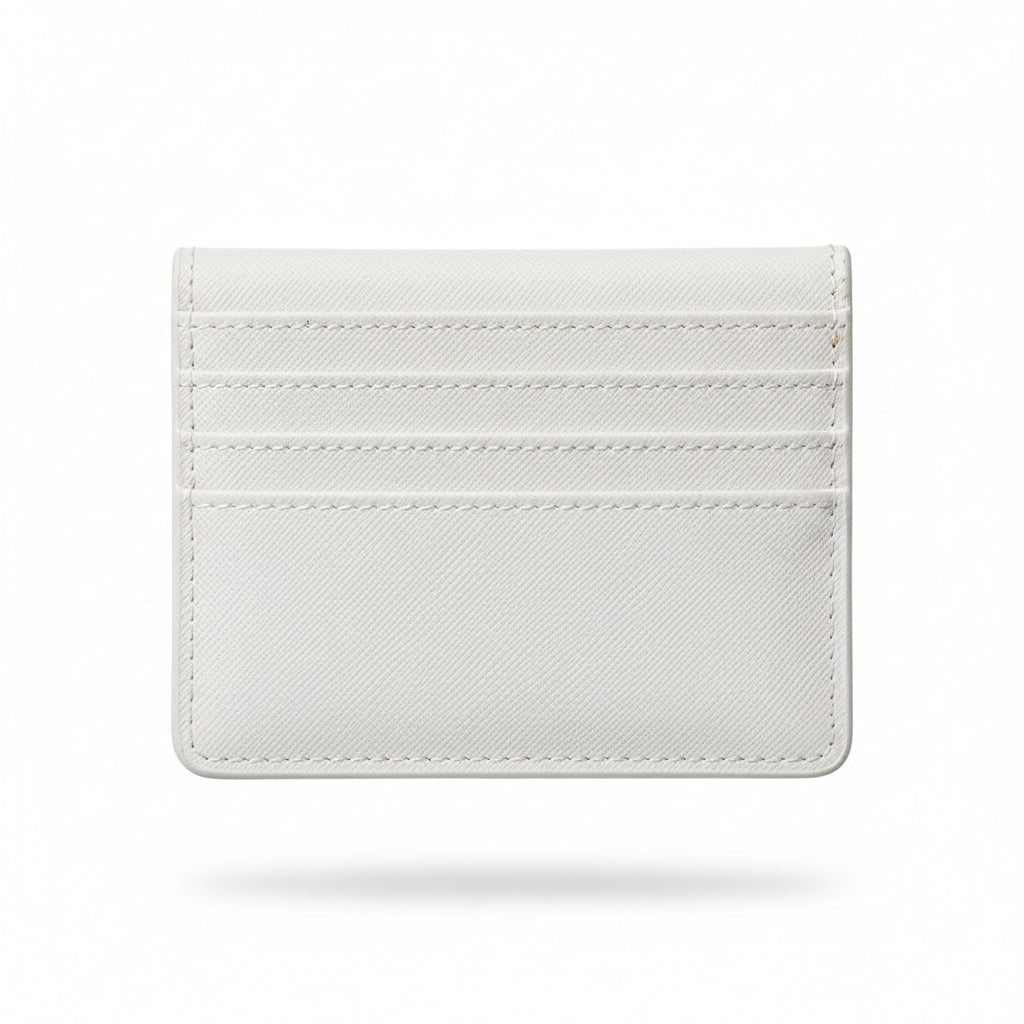 Prada Milano Saffiano Card Holder — White - MASTERPIECE