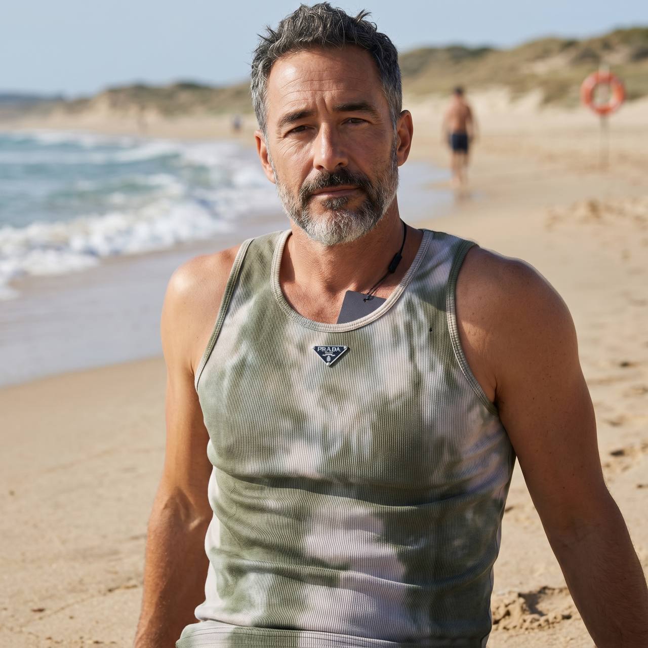 Prada Milano Tie-Dye Tank Top – Desert Sage Edition 🌿☀️ - MASTERPIECE