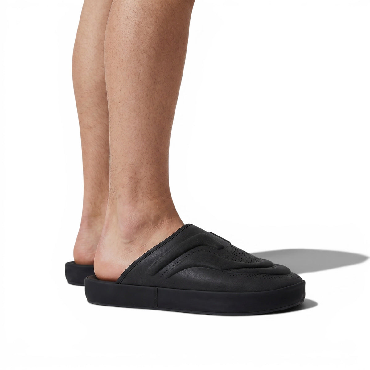 Prada Monolith Foam Slides – Black Minimal Luxury Comfort 🖤⚡ - MASTERPIECE