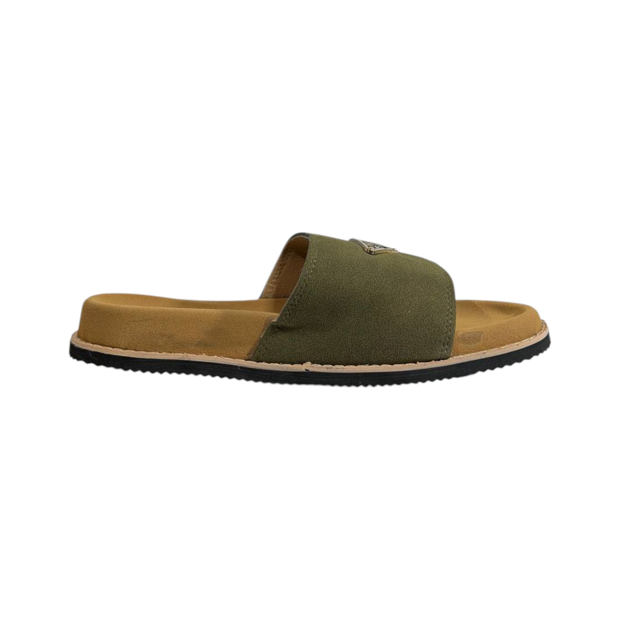 Prada Olive Comfort Slides – Luxury Minimal Summer Sandals 💚👡 - MASTERPIECE