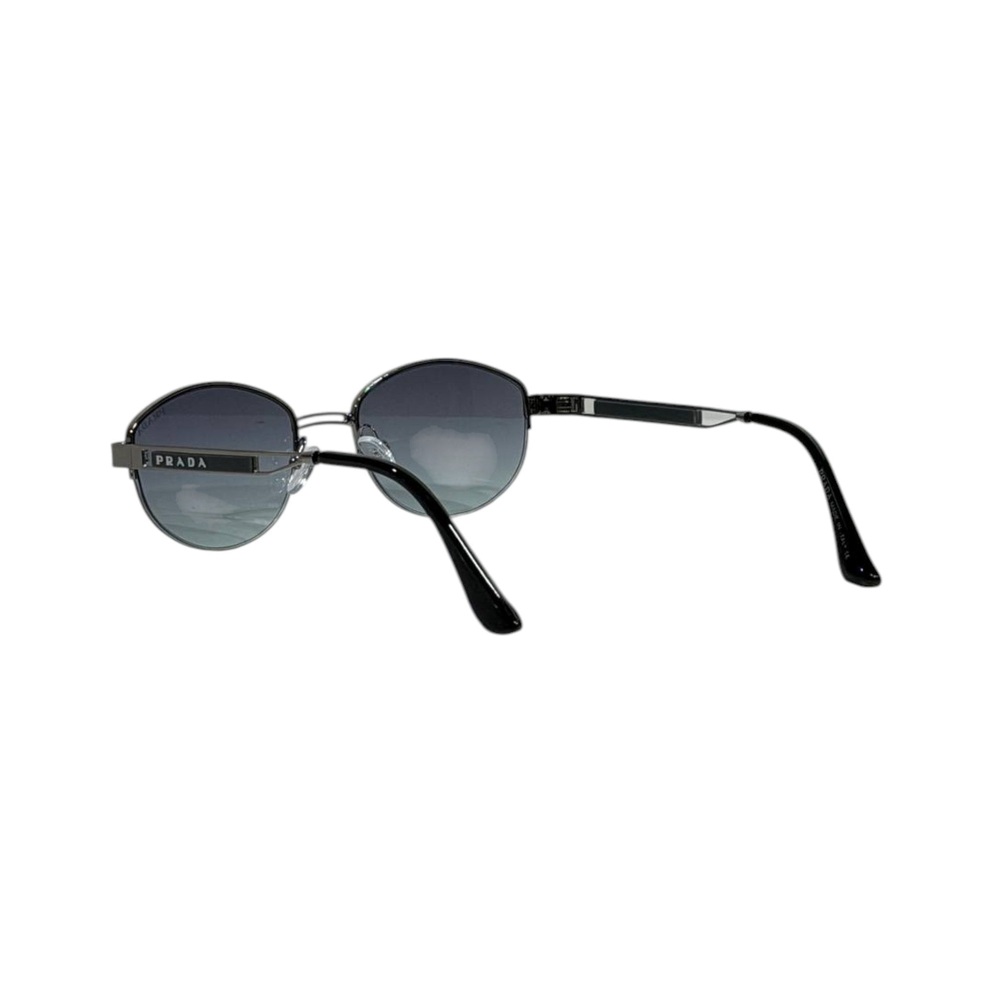 Prada Round Silver Sunglasses 🕶️ | Gradient Lens Designer Eyewear - MASTERPIECE