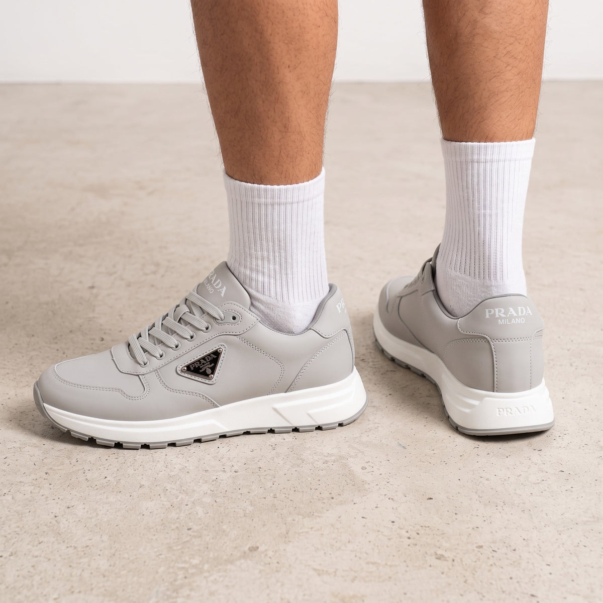 Prada Runner – Light Grey Low-Top Sneaker 👟 - MASTERPIECE