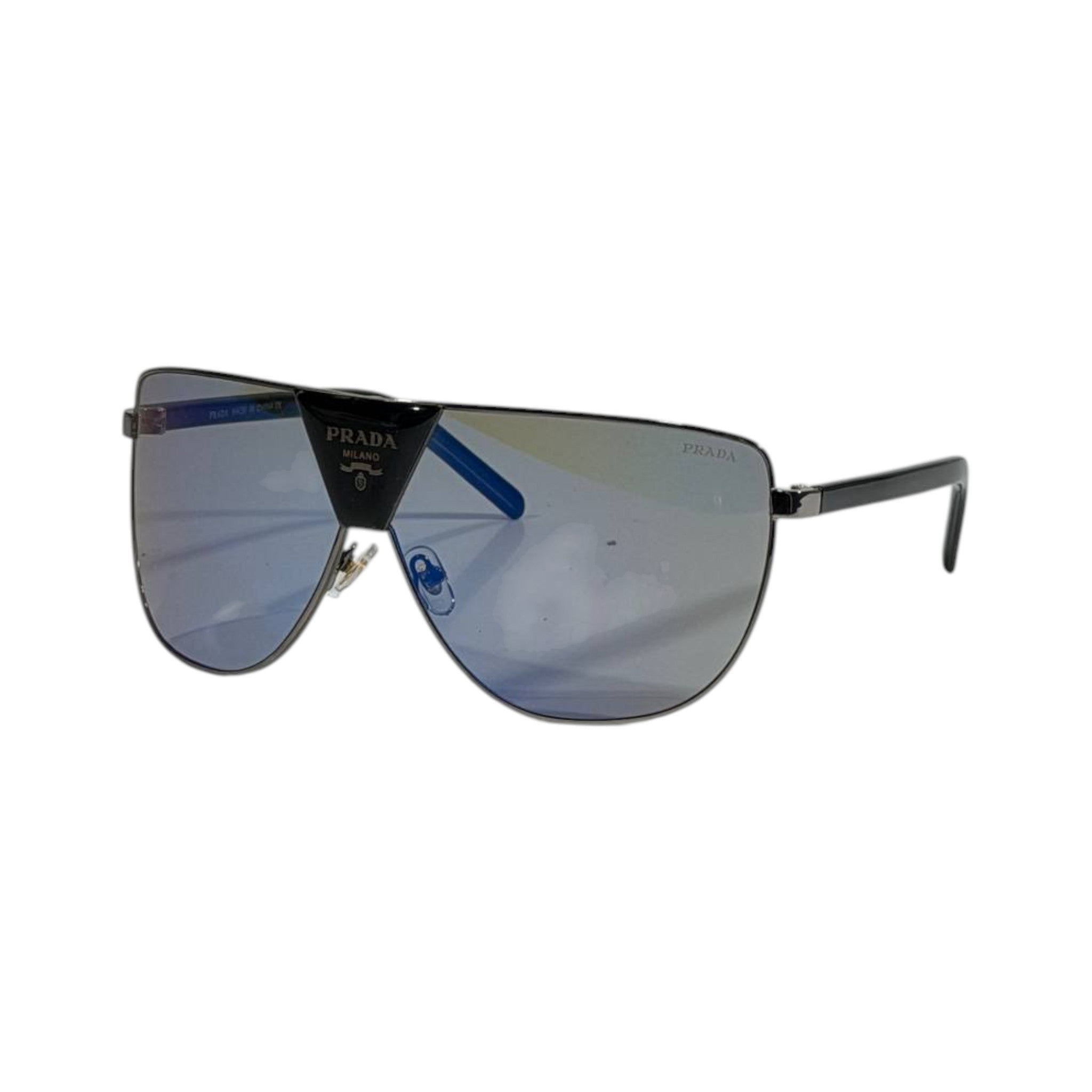 Prada Shield Sunglasses – Futuristic Mirror Edition 🖤🛡️ - MASTERPIECE