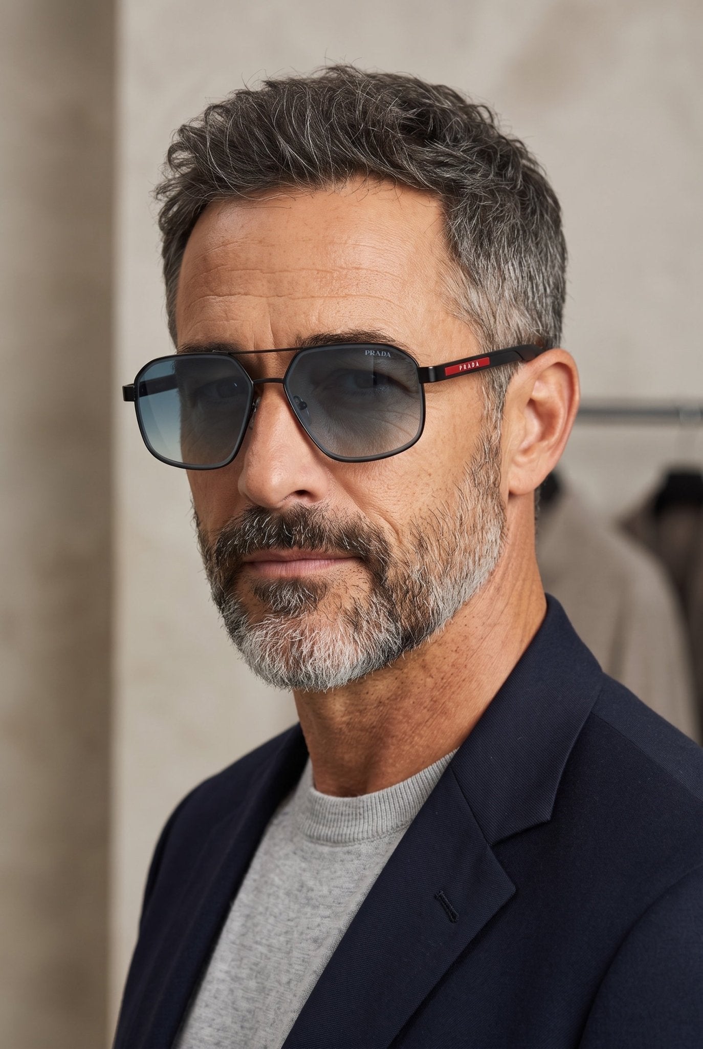 Prada Sunglasses – Black Frame Blue Gradient 🕶️ - MASTERPIECE