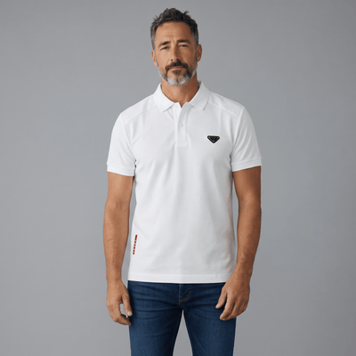Prada Textured Performance Polo — White