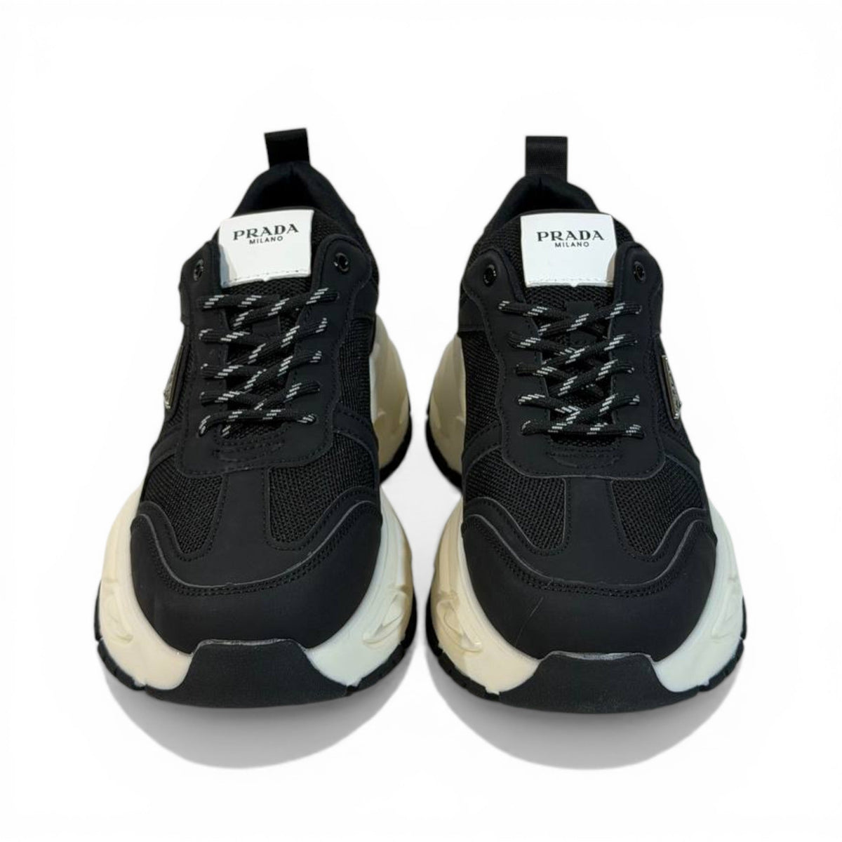 Prada Thunder Chunky Sneaker Black Ivory Edition 👟🖤✨ - MASTERPIECE