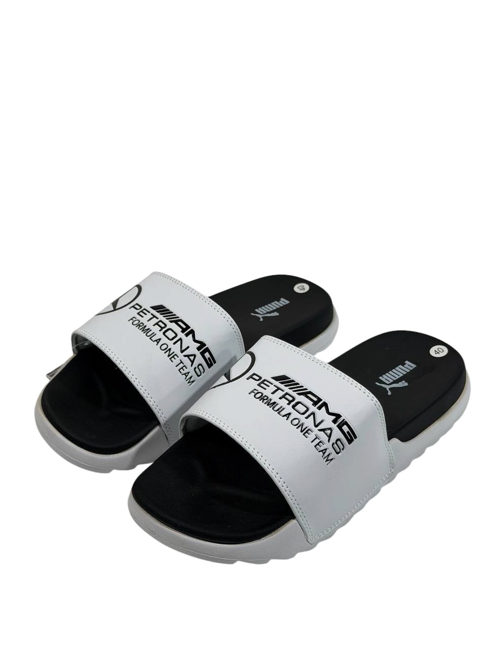 PUMA x AMG PETRONAS Slide Sandals – White Edition ⚡🏁 - MASTERPIECE
