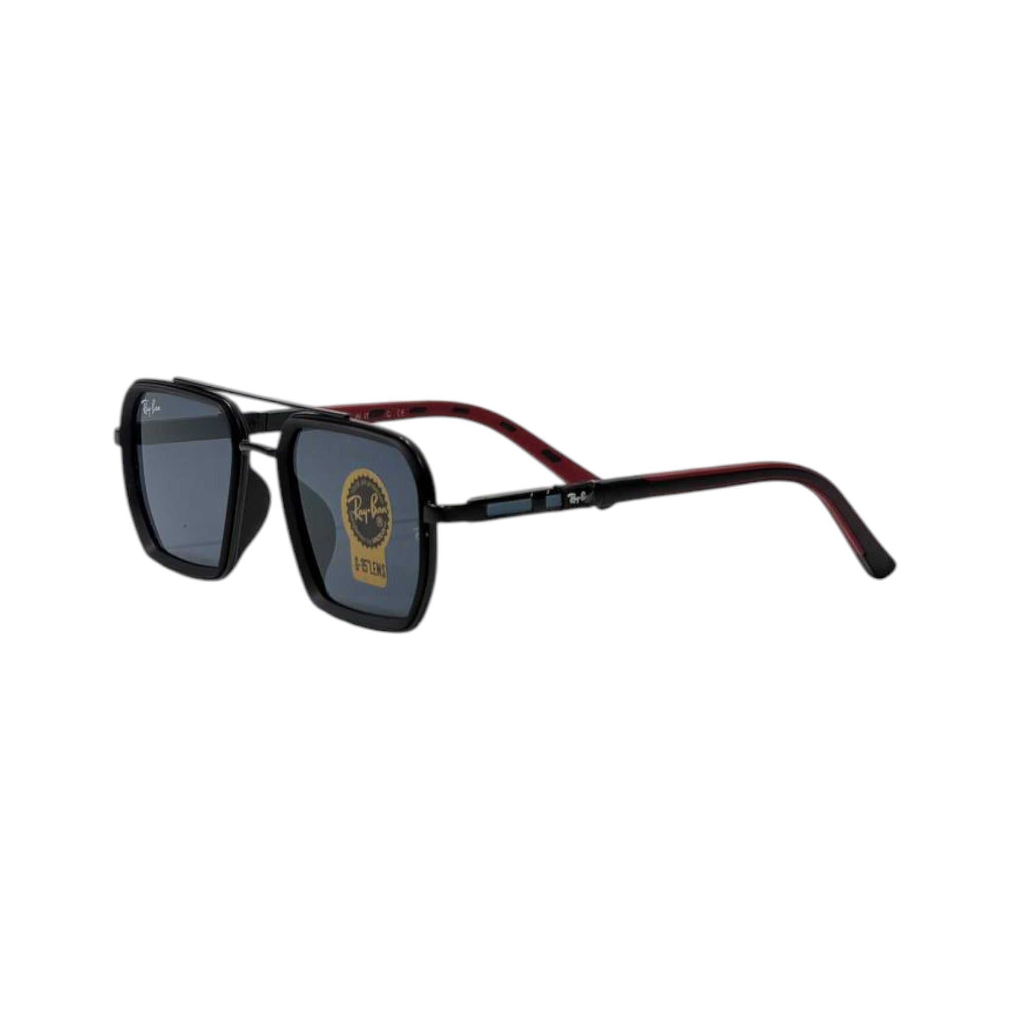 ๐ถ๏ธ Ray-Ban Hexagonal Double Bridge Sunglasses โ Black & Red Edition ๐ฅ - MASTERPIECE