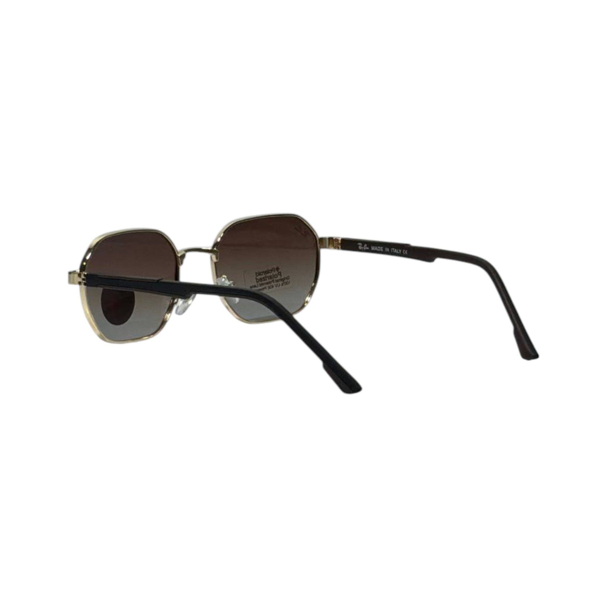 🕶️ Ray-Ban Polarized Octagonal Sunglasses – Gold & Brown Gradient Edition ✨ - MASTERPIECE
