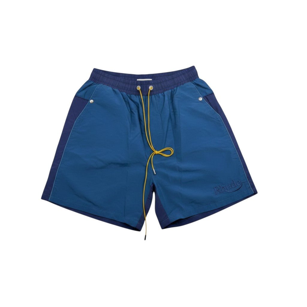 Rhude Panel Swim Shorts — Blue - MASTERPIECE