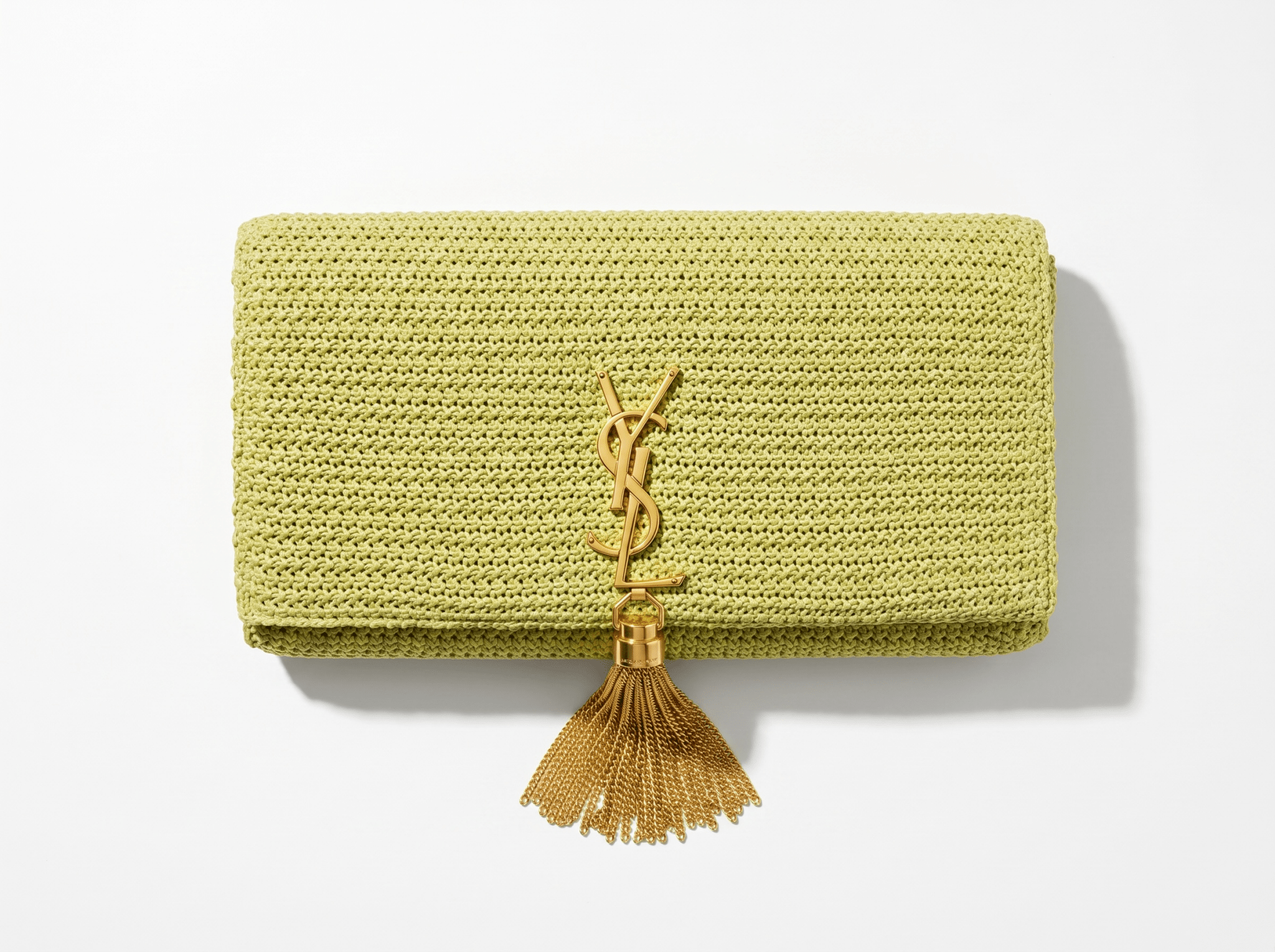 ✨ Saint Laurent Kate Raffia Tassel Clutch – Natural Beige Luxury Edition 🤍 - MASTERPIECE