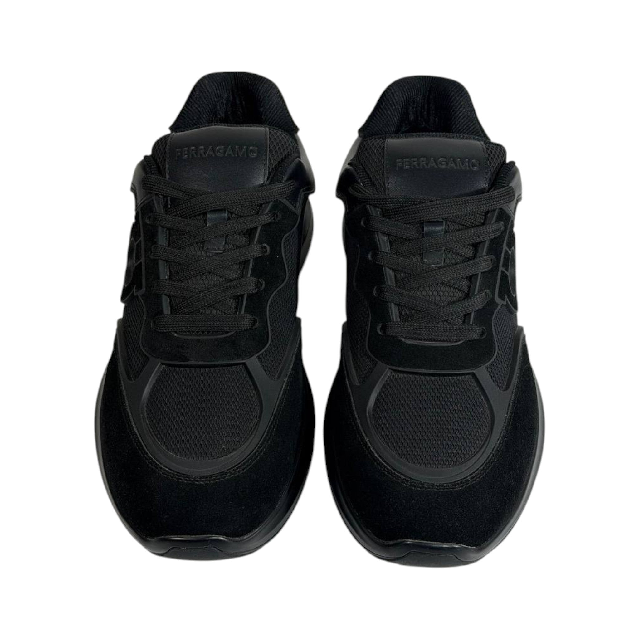 Salvatore Ferragamo All Black Sneakers – Luxury Modern Comfort Trainers 🖤👟 - MASTERPIECE