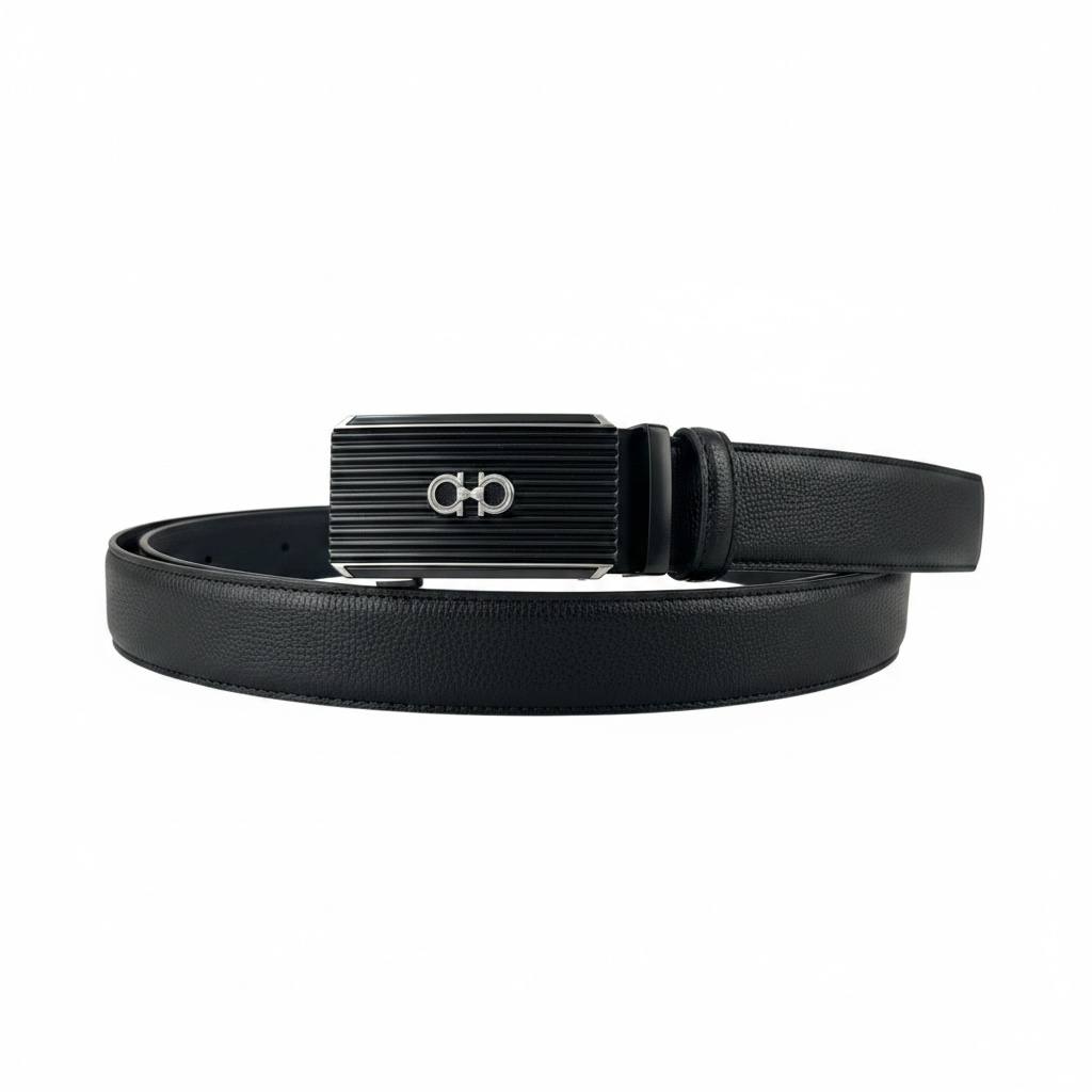 Salvatore Ferragamo Luxury Black Belt 120CM – Signature Gancini Buckle Premium Belt ✨🖤 - MASTERPIECE
