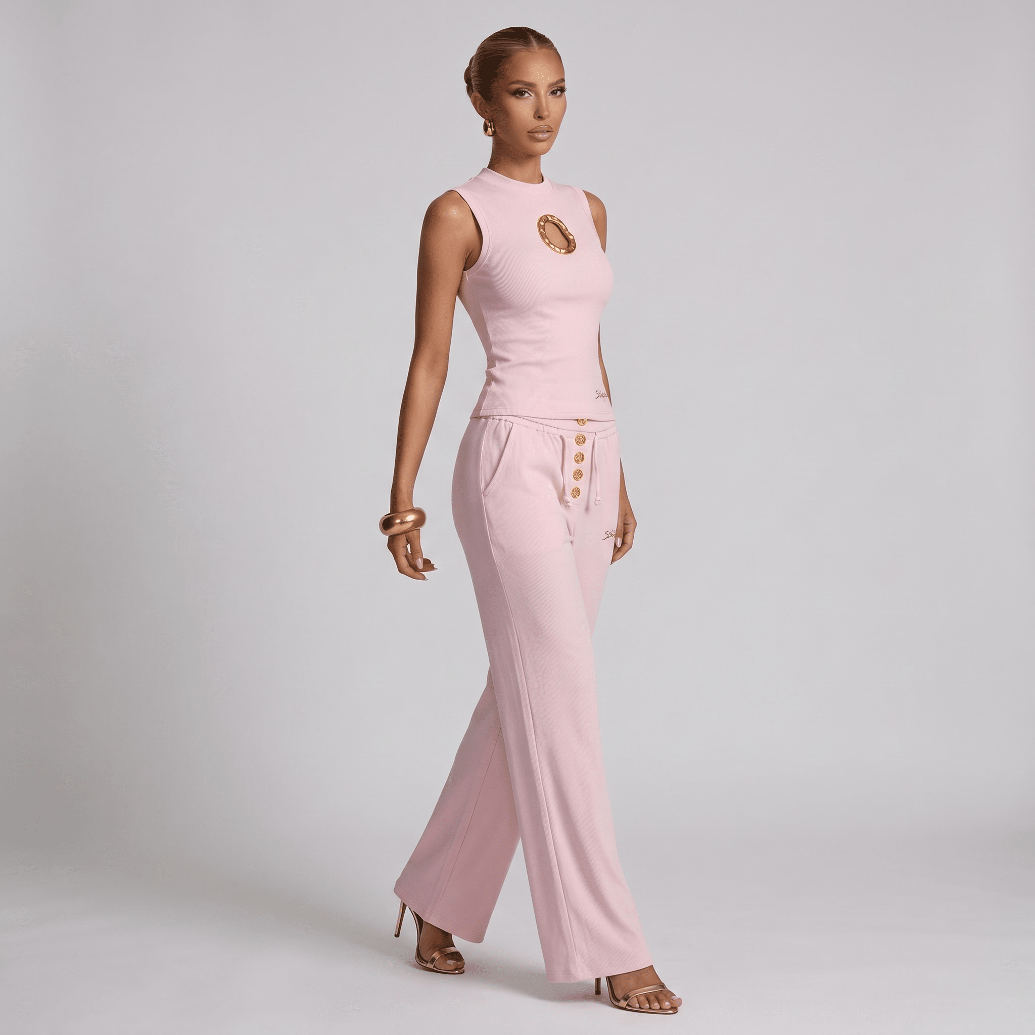 : Schiaparelli Blush Pink Gold Ring Lounge Set 🩷✨💛🔥 - MASTERPIECE