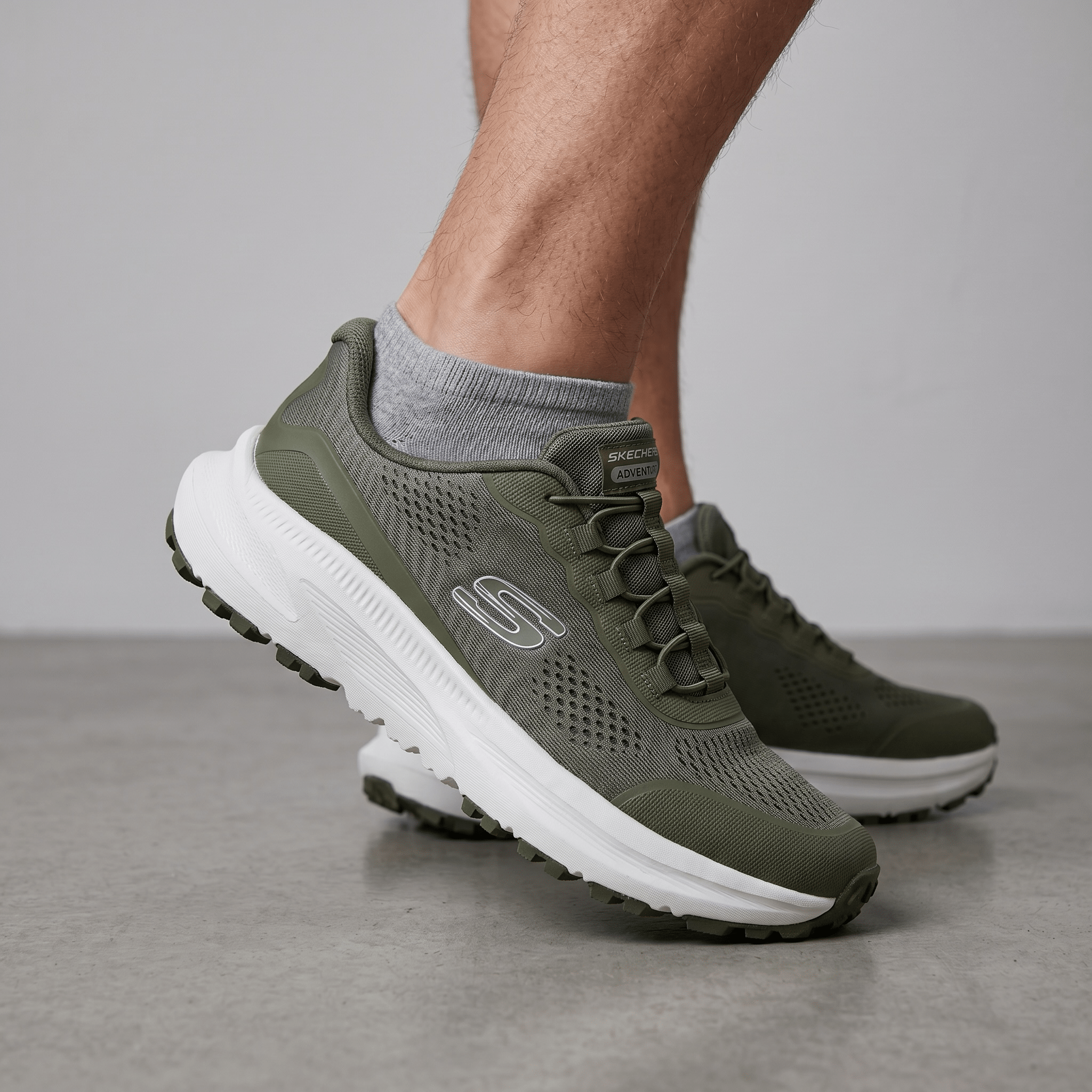 🟢 Skechers Adventure Trail Sneakers – Olive Green - MASTERPIECE