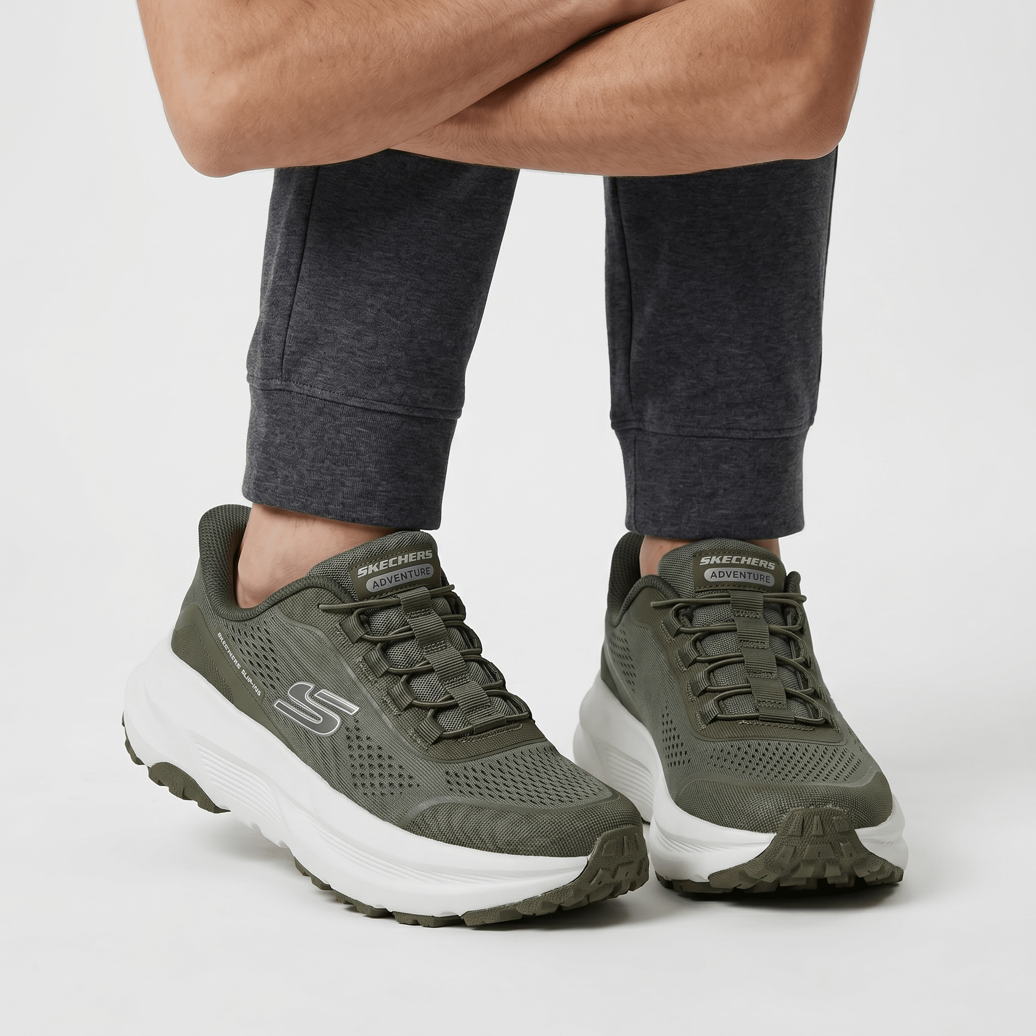 🟢 Skechers Adventure Trail Sneakers – Olive Green - MASTERPIECE