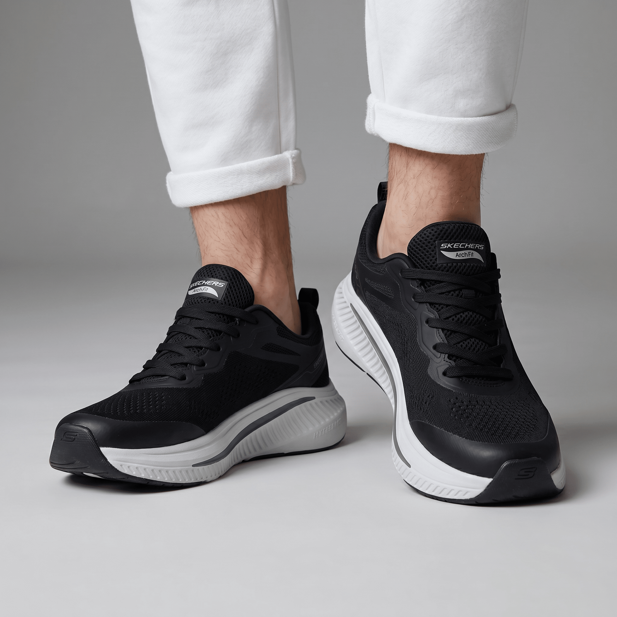 🖤 Skechers Arch Fit Walking Shoes – Black - MASTERPIECE