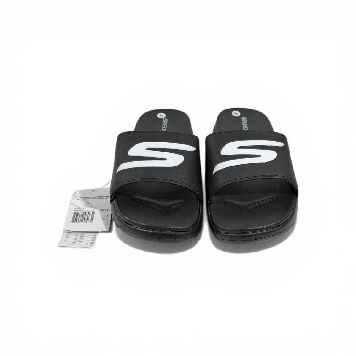 🖤⚡ Skechers Slides – Black Comfort Edition 🩴🔥 - MASTERPIECE