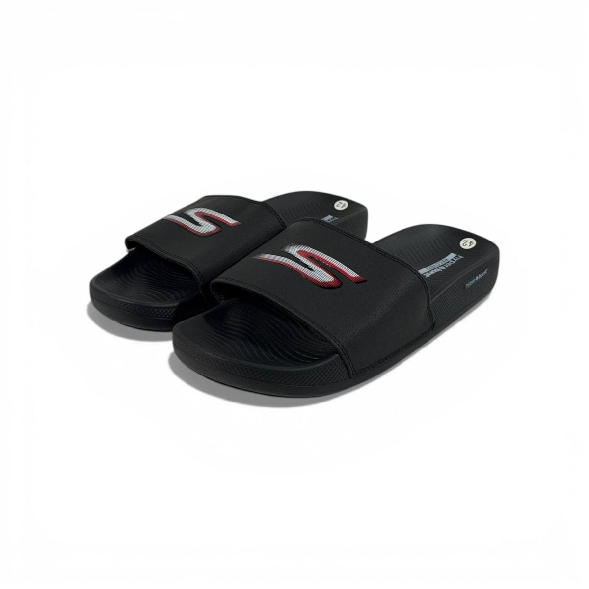 ⚡ Skechers Sport Slides – Black Performance Edition 🖤🔥 - MASTERPIECE